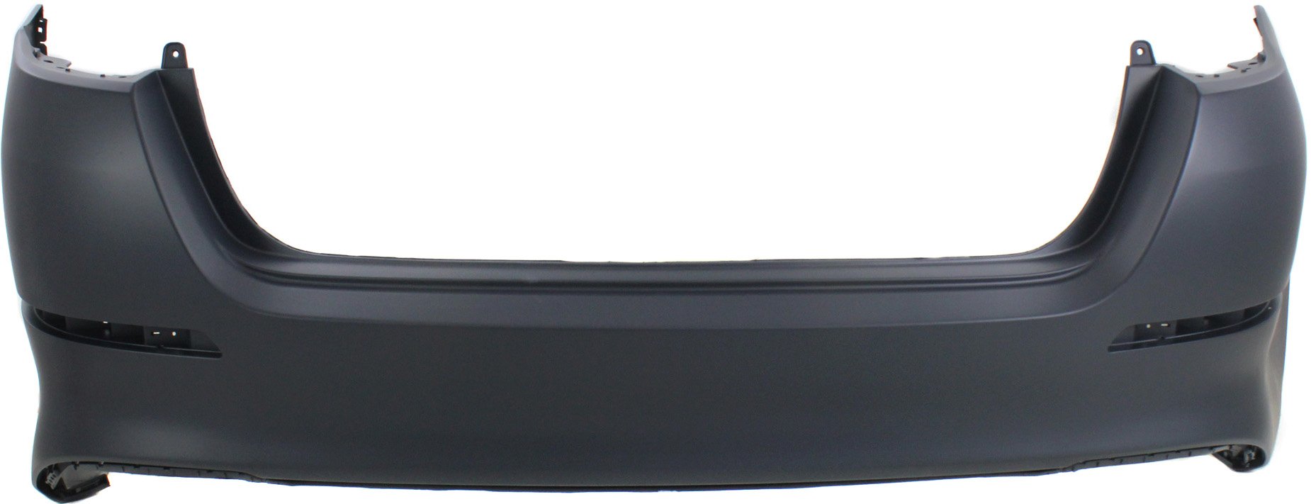 Rear Bumper Cover for Kia Optima 2014-2015, Primed (Ready to Paint), Without Intelligent Parking Assist System Holes, Excludes Hybrid Models, USA Built, Replacement (CAPA Certified)
