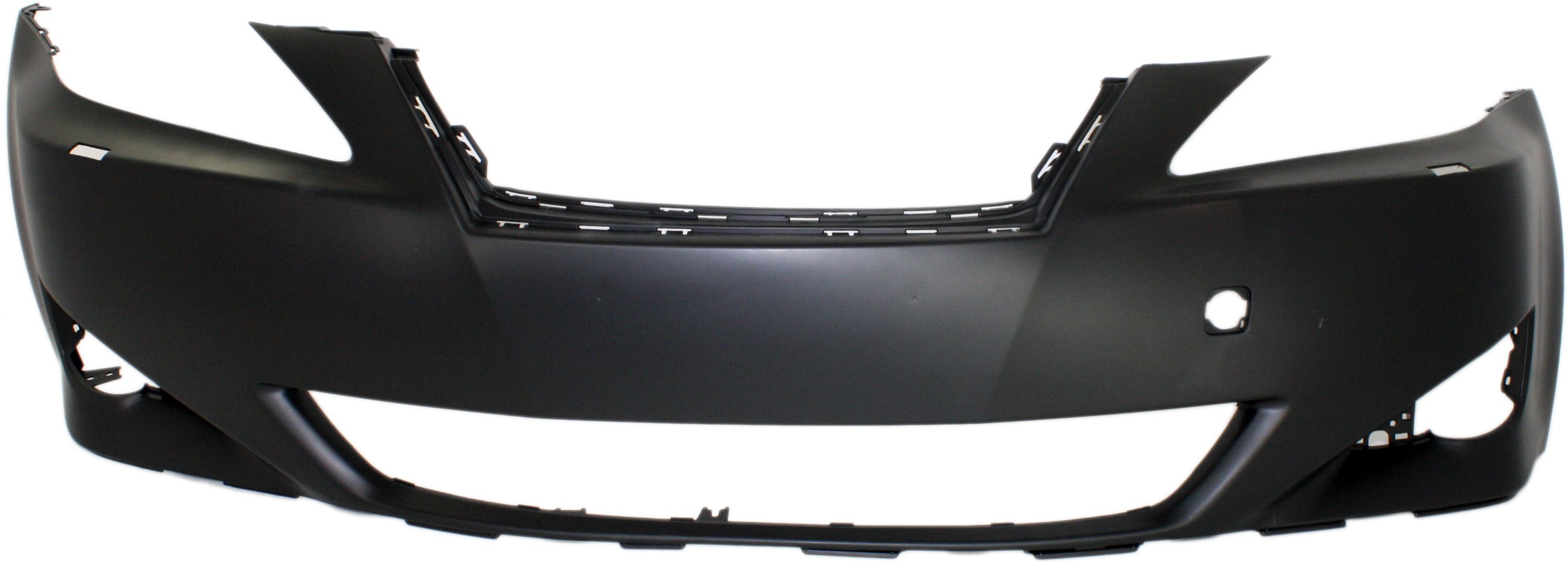 Front Bumper Cover for Lexus IS250/IS350 (2006-2008), Primed (Ready to Paint), with Headlight Washer Holes, without Pre-Collision System, Replacement