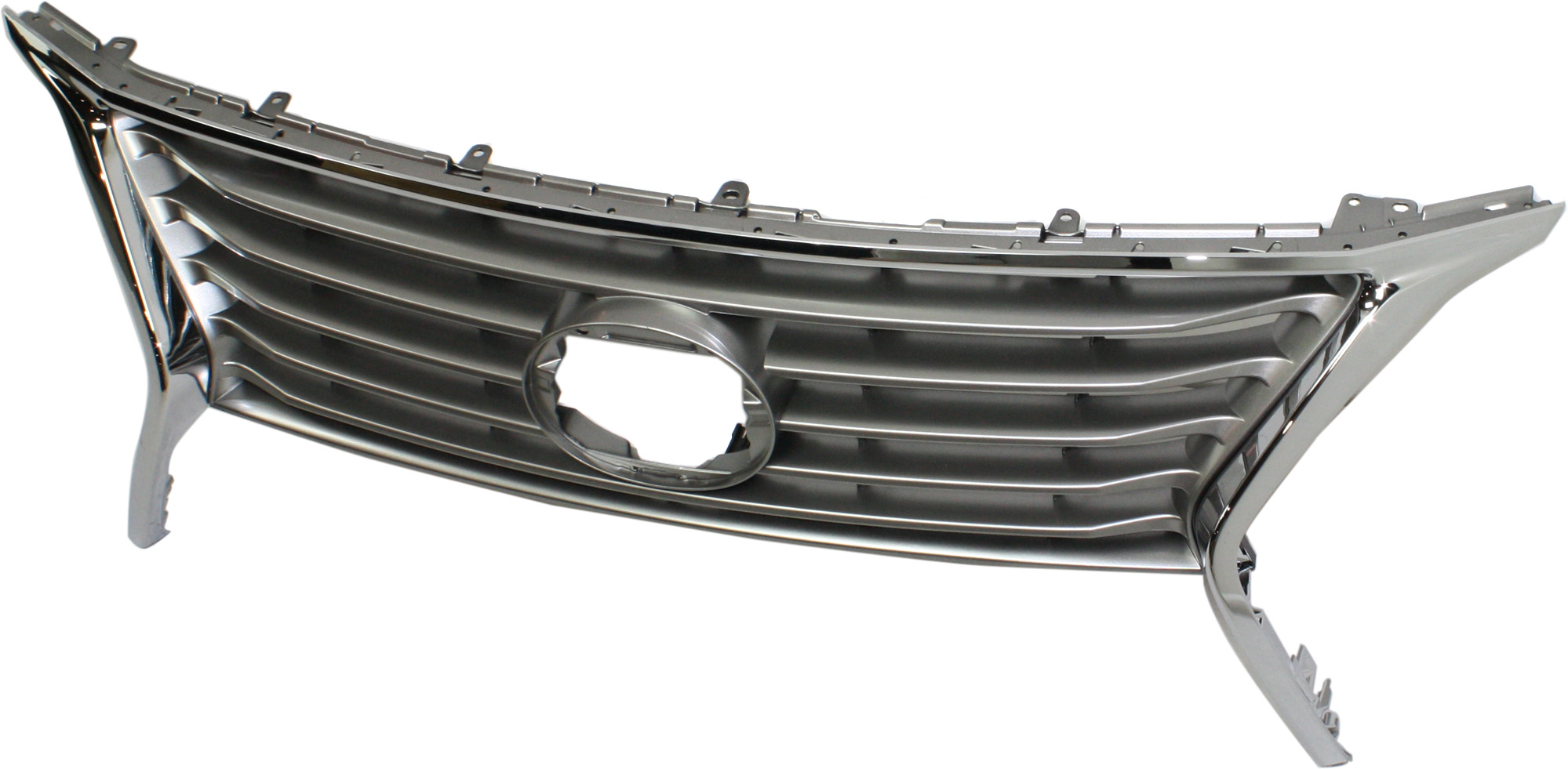 Grille for Lexus RX350 2013-2015, Silver Shell and Insert, without F Sport Package, Canada Built, Replacement
