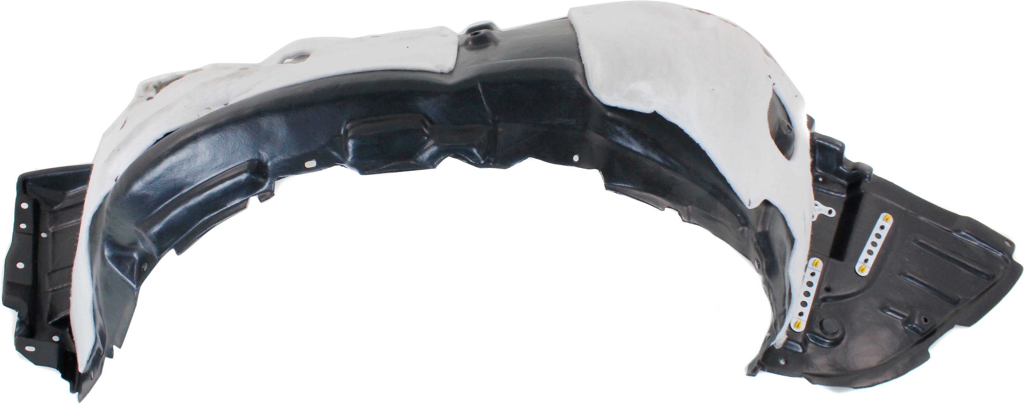 Front Fender Liner for Lexus LS460 2013-2017 Right (Passenger), Plastic, Vacuum Formed, with Extension Sheet for F Sport Package, Replacement