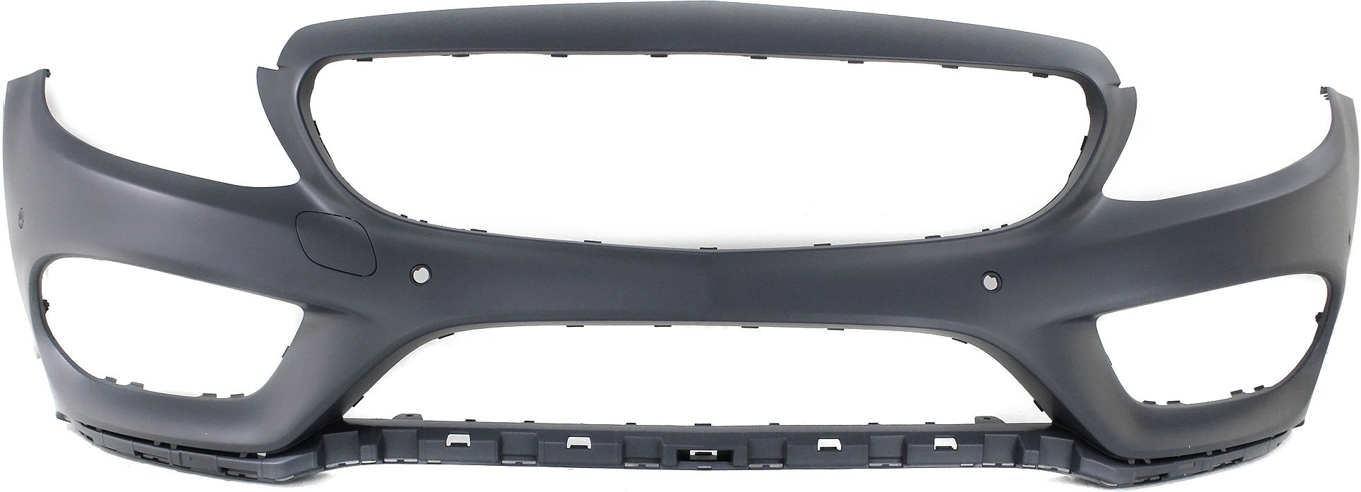 Front Bumper Cover for Mercedes-Benz C-Class 2015-2018, Primed (Ready to Paint), with AMG Styling Package, with Active Park Assist Sensor Holes, without Camera Hole, Exclude C63/C350, for Convertible/Coupe/Sedan, Replacement