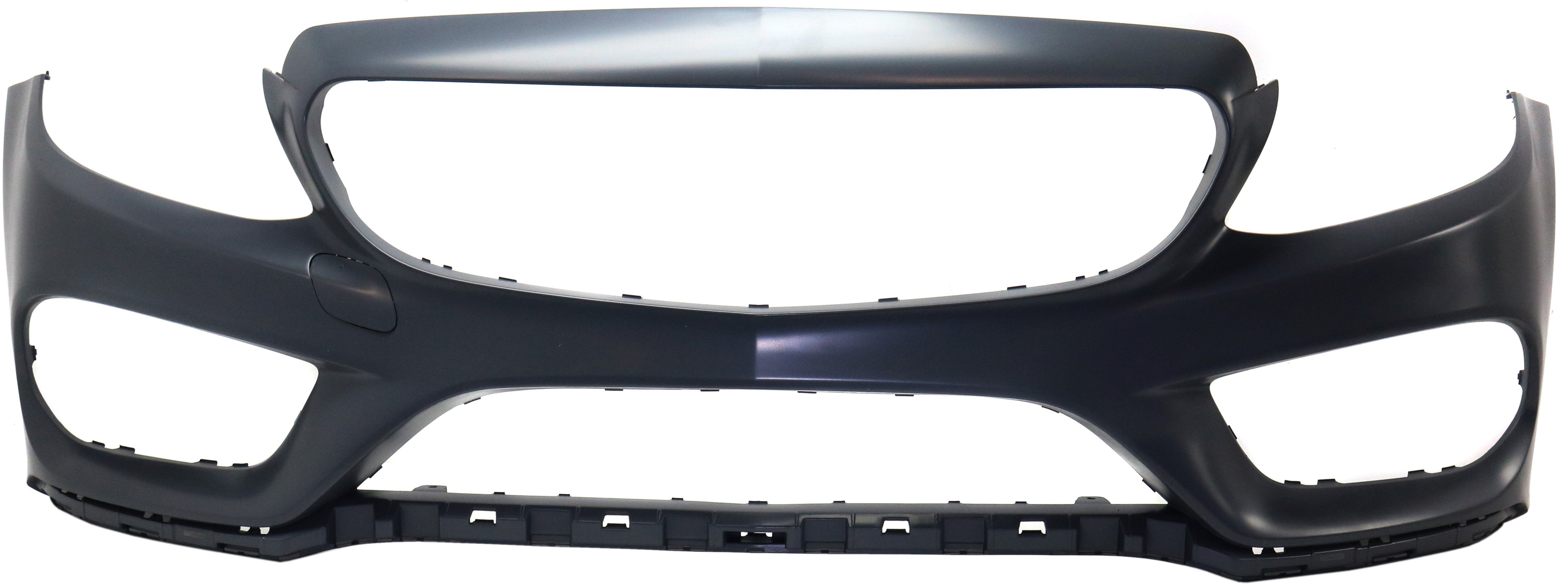 Front Bumper Cover for Mercedes-Benz C-Class 2015-2018, Primed (Ready to Paint), with AMG Styling Package, without Active Park Assist Sensor Holes and Camera Hole, Excluding C63/C350, Compatible with Convertible/Coupe/Sedan Models, Replacement