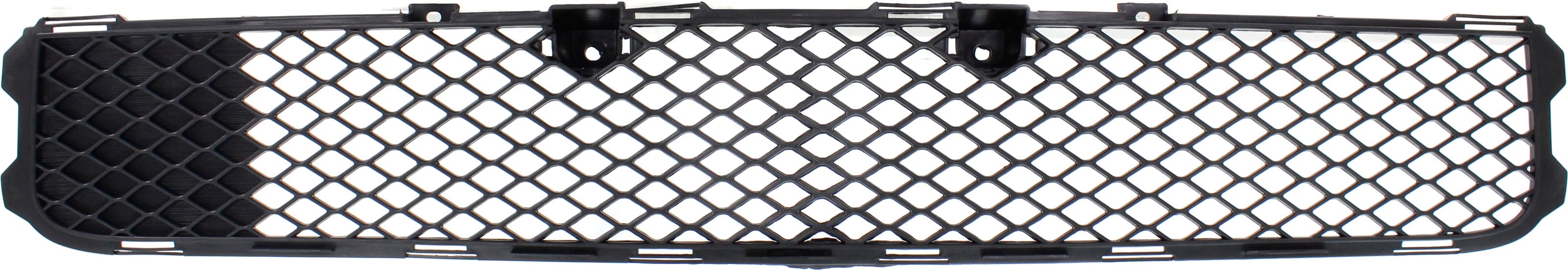 Front Bumper Grille for Mitsubishi Lancer 2008-2015, Textured Black, without Turbo, Excluding Evolution/Ralliart Models, Replacement