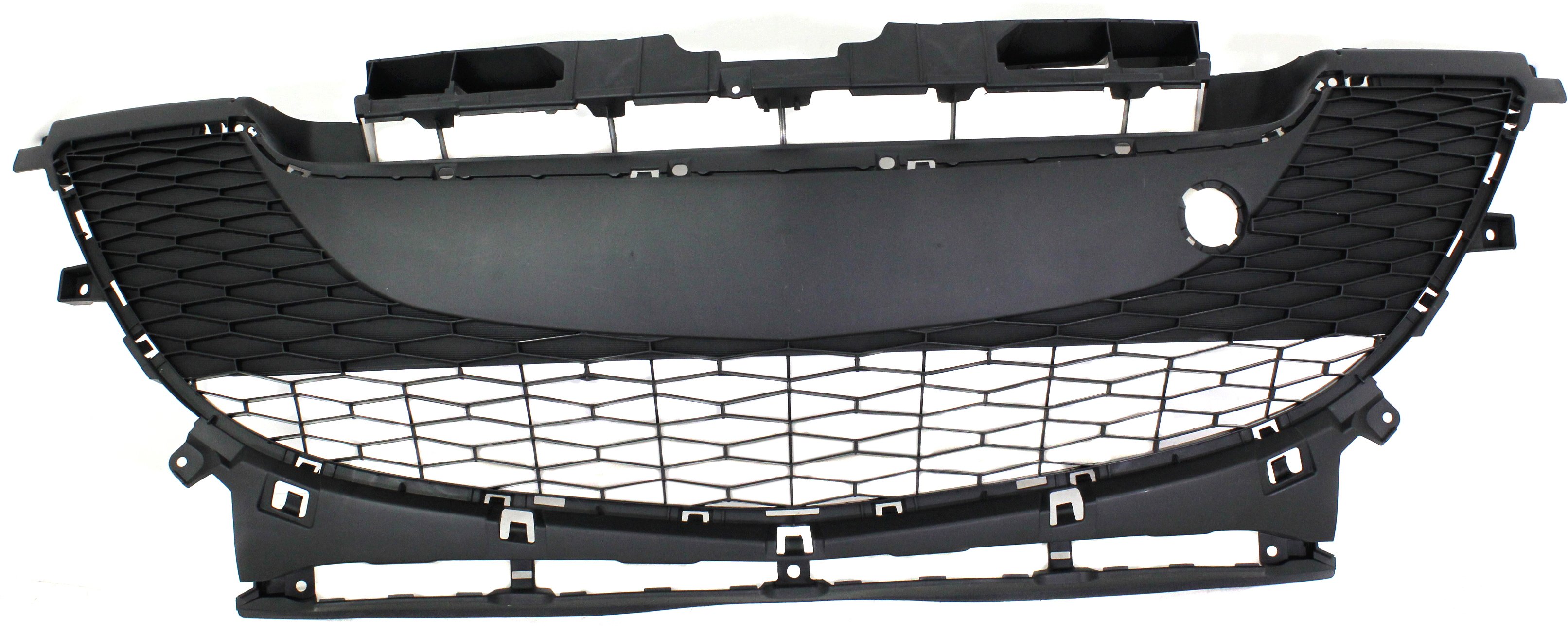 Textured Gray Front Bumper Grille for 2010-2011 Mazda 3 with 2.0L Engine, Replacement