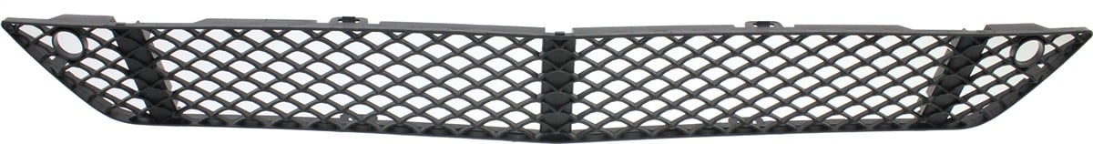 Front Bumper Grille Center for Mercedes-Benz S-Class 2007-2013, Textured Black, Without Sport Package, Replacement