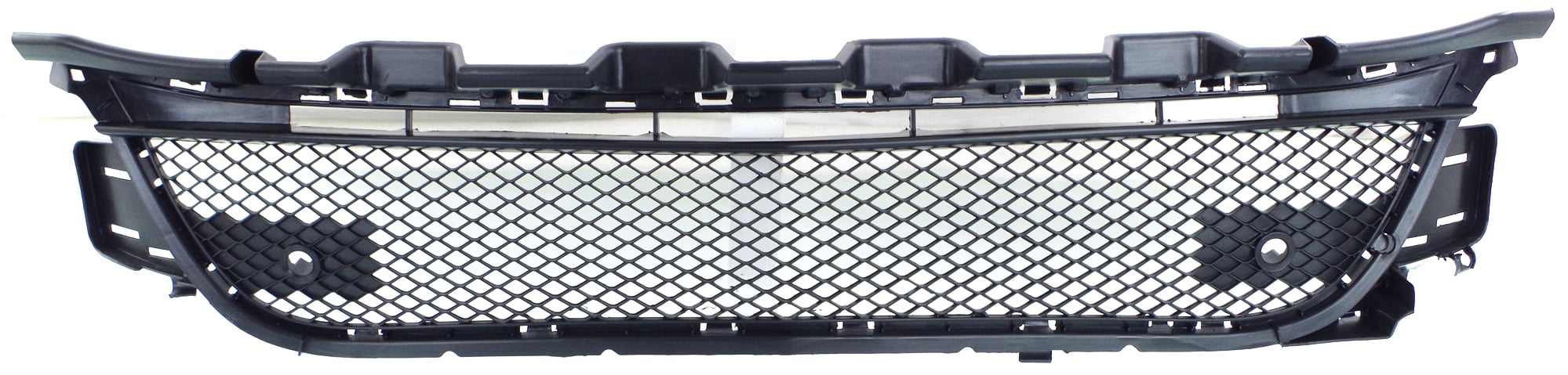 Front Bumper Grille for Mercedes-Benz CLA-Class 2014-2016, Center, Textured, without Molding Holes and Sport Edition(CLA250, with AMG Package, without IPAS Holes), Replacement