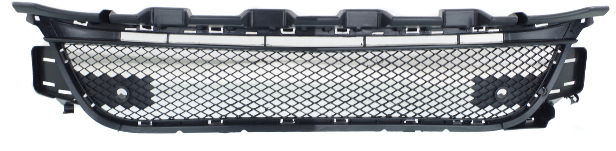 Front Bumper Grille for Mercedes-Benz CLA250 2014-2016, Center Textured with Molding and Sport Edition, Compatible with AMG Package and Intelligent Park Assist System Holes, Replacement