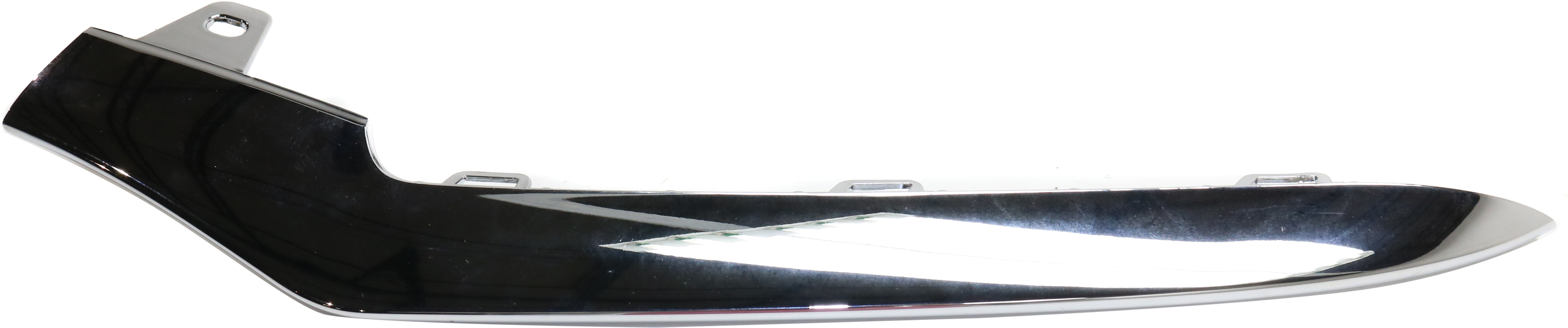 Front Bumper Molding for Mercedes-Benz E-Class 2014-2016, Left (Driver), Chrome, with AMG Styling Package, (Sedan 2014)/Wagon, Excluding E63 Model, Replacement