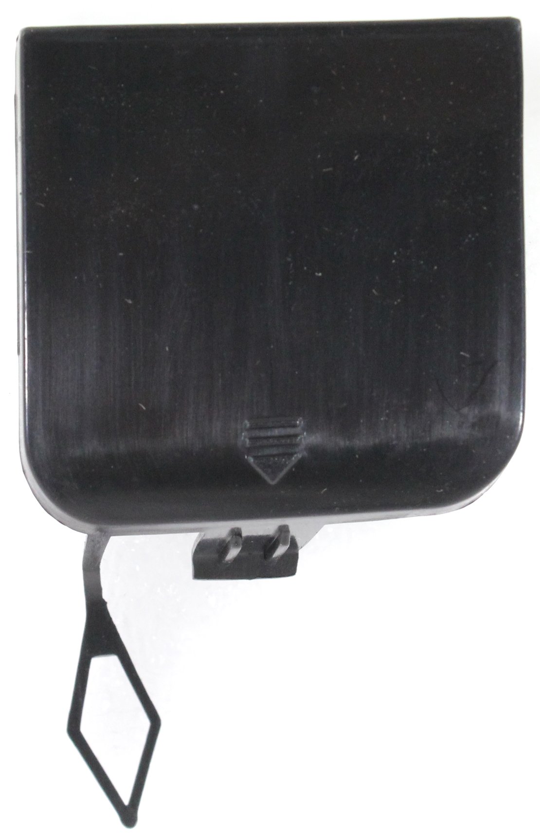 Front Bumper Tow Hook Cover Right (Passenger) for Mercedes S-Class 2003-2006, Black (Code 040), Without Sport Package, Replacement