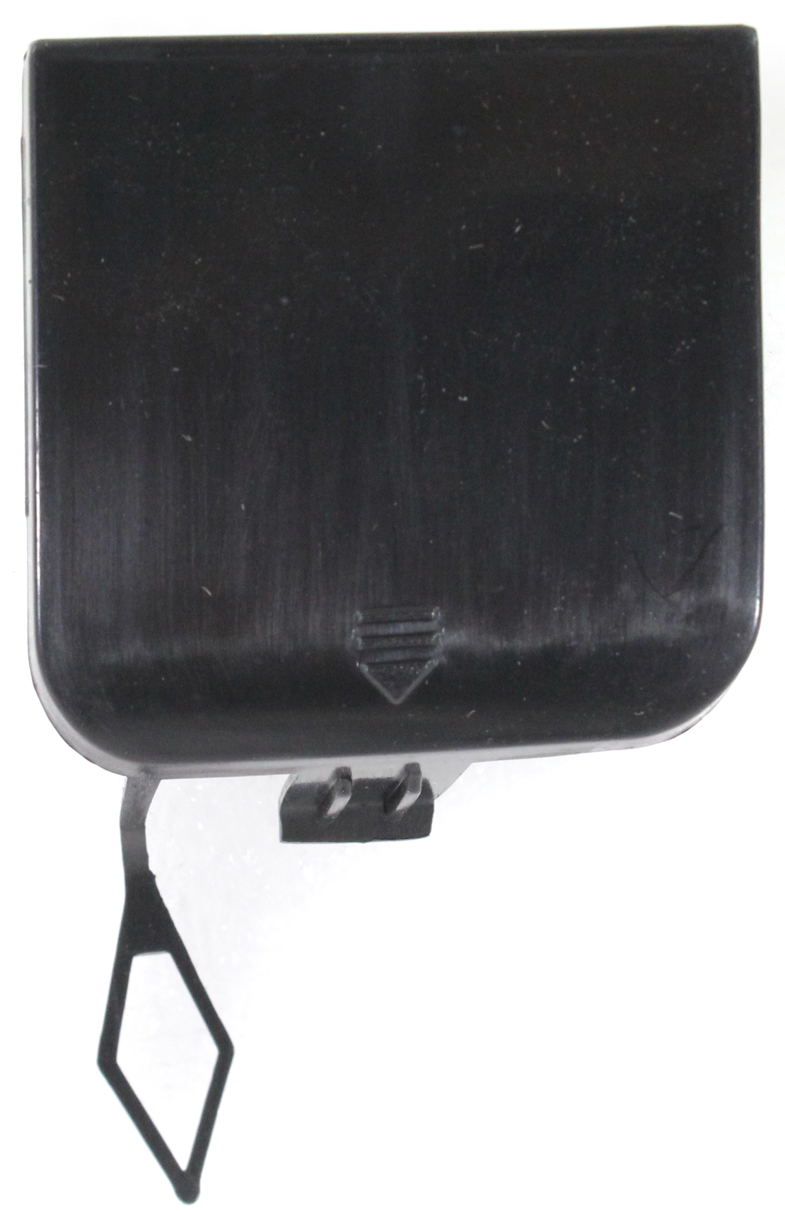Front Bumper Tow Hook Cover Right (Passenger) for Mercedes S-Class 2003-2006, Black (Code 040), Without Sport Package, Replacement