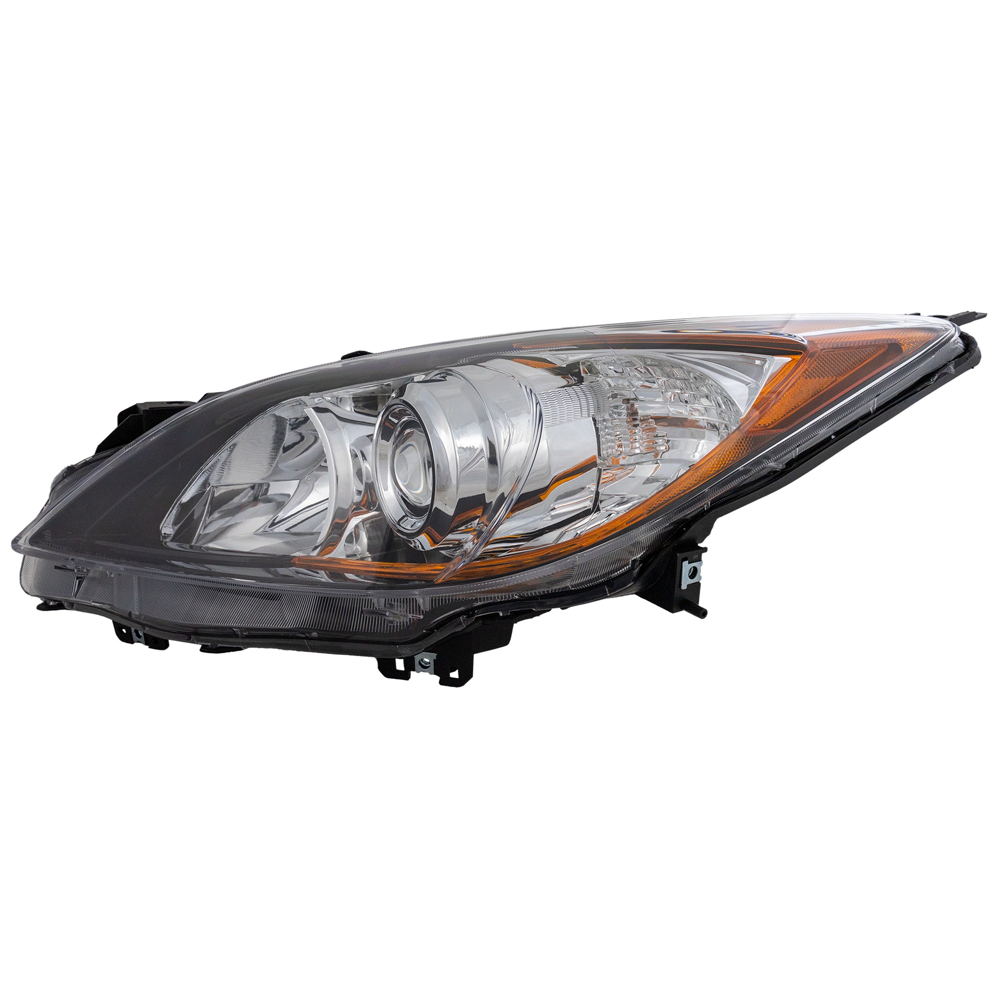 Headlight for 2010-2013 Mazda 3 Hatchback/Sedan, Left (Driver) Side, Lens and Housing, Halogen, 5 Speed Transmission, Replacement