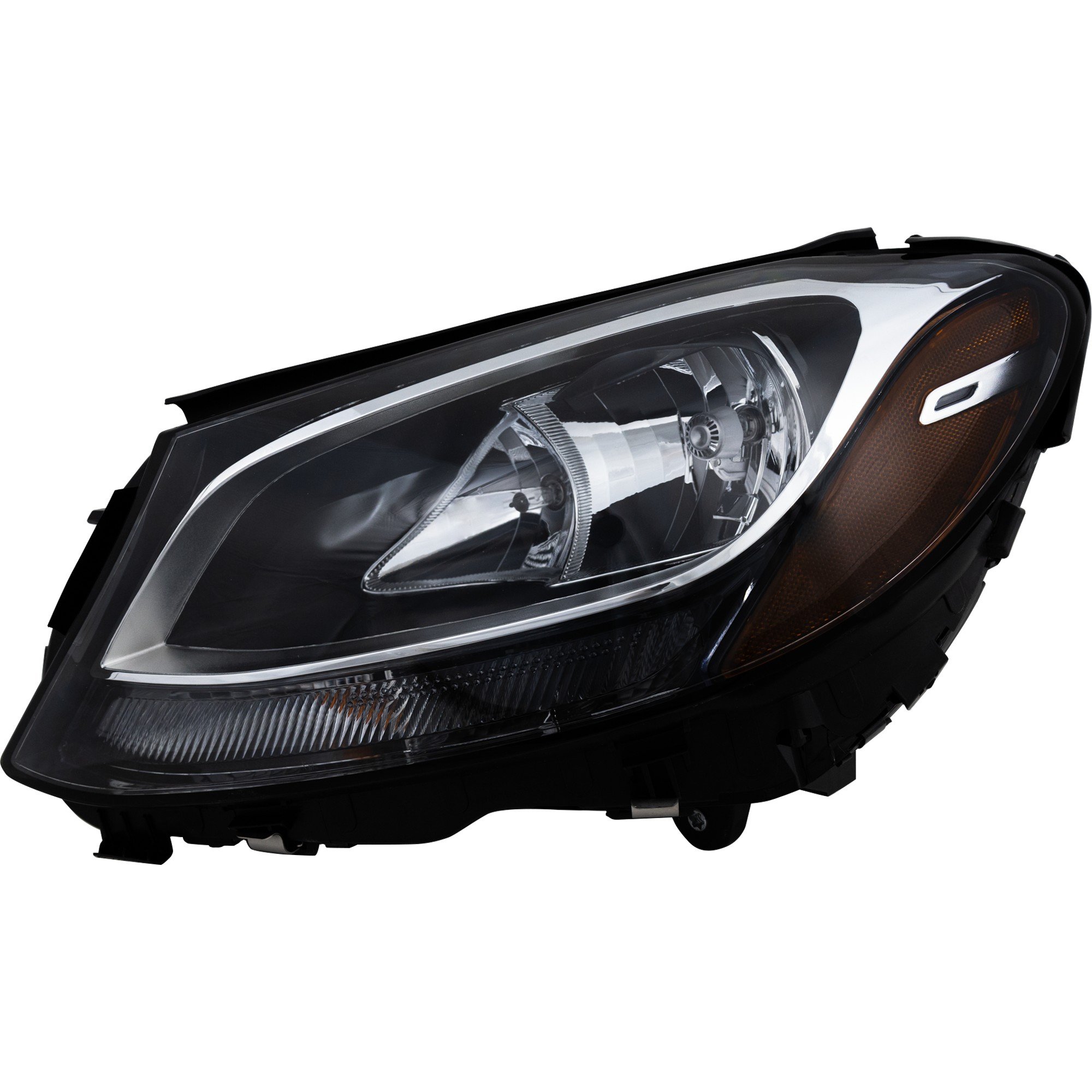 Headlight Assembly for Mercedes-Benz C-Class Sedan (2015-2018), Left (Driver), Halogen, Replacement (CAPA Certified)