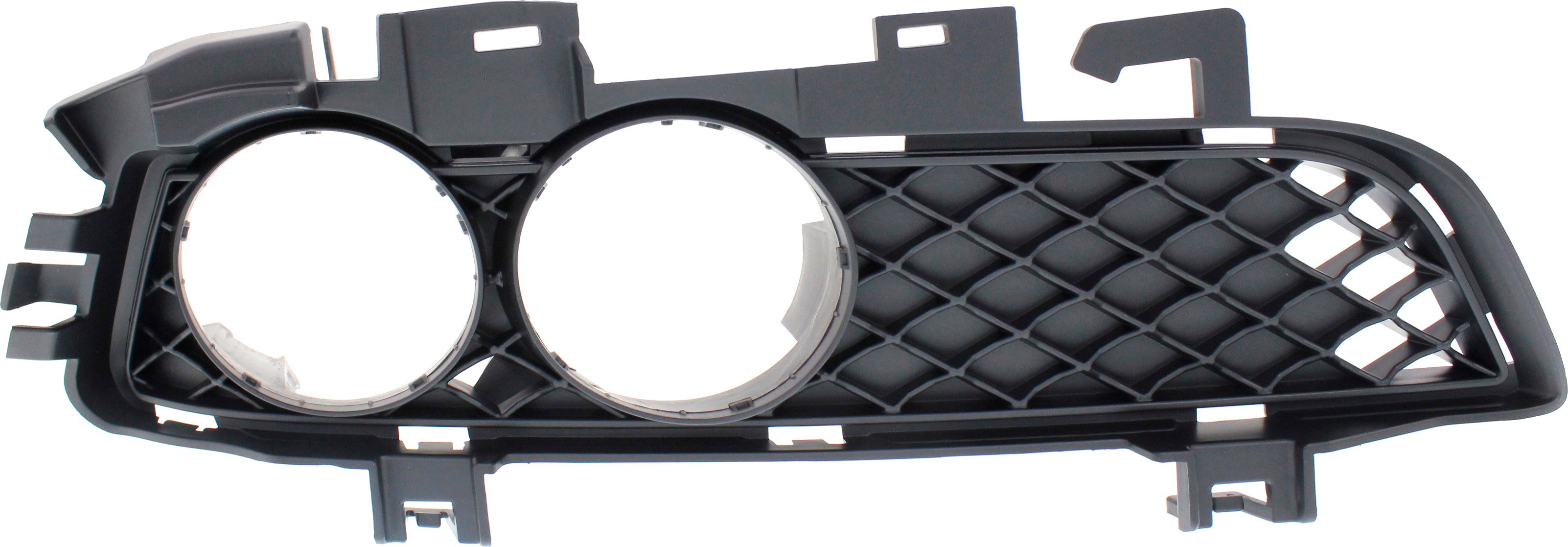 Front Fog Light Molding for Mercedes-Benz E-Class 2010-2013, Right (Passenger), Primed (Ready to Paint), Without AMG Package and Cornering Lights, With Daytime Running Lights, Convertible/Coupe, Replacement