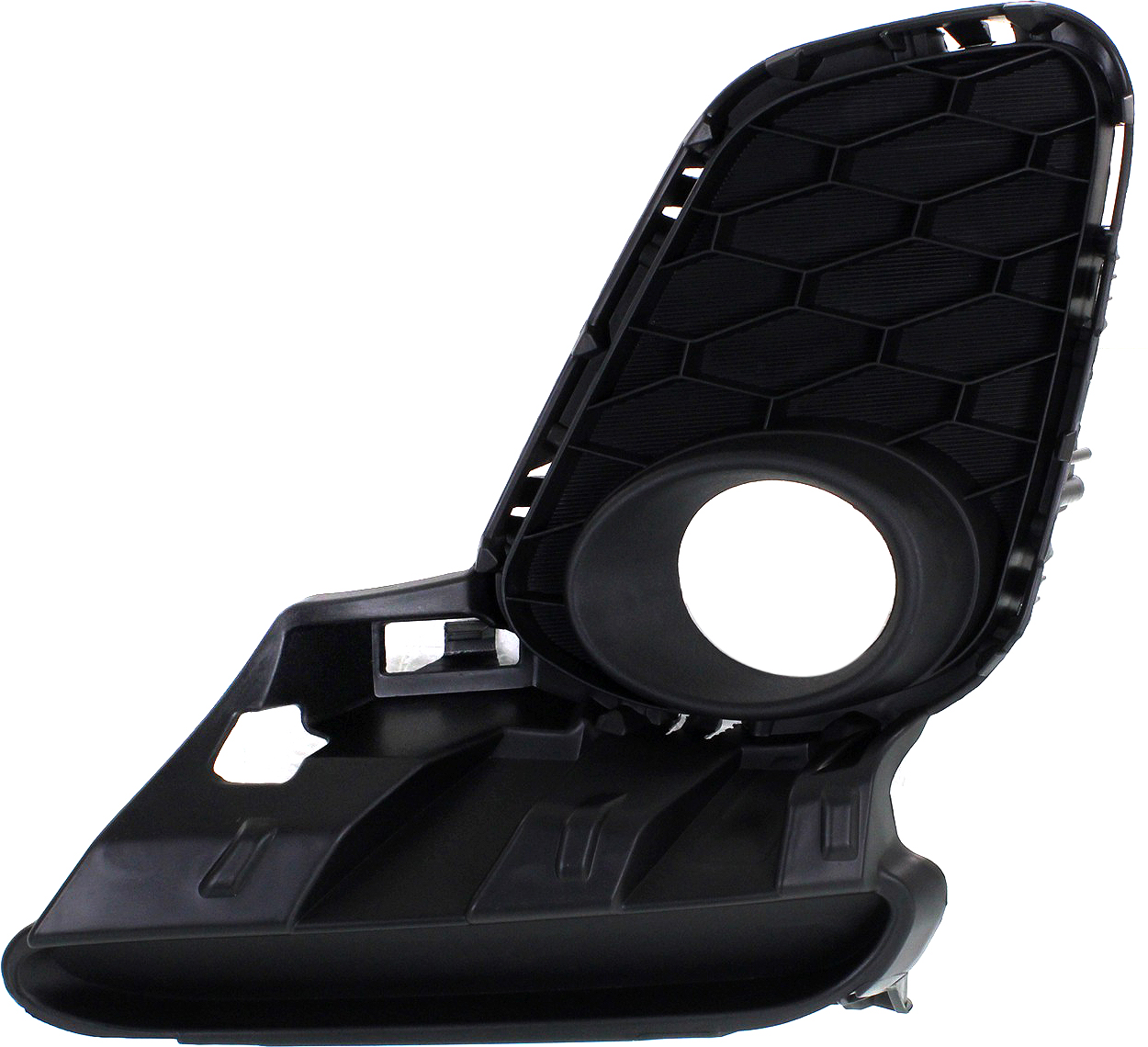 Front Fog Light Molding for 2012-2013 Mazda 3, Left (Driver), Primed (Ready to Paint), Smooth Black, with Fog Light Hole, Suitable for Hatchback/Sedan, Replacement