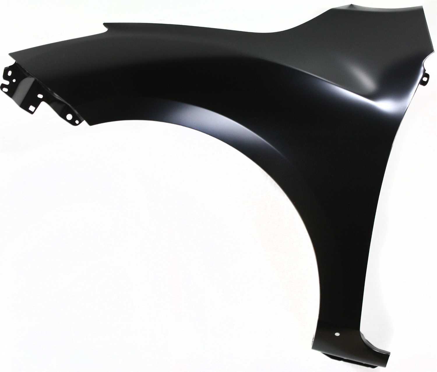 Front Fender Primed (Ready to Paint) for MAZDA 3 Hatchback (2.0L/2.5L Eng.) 2010-2013, Left (Driver), Without Stone Guard and Side Signal Light, Replacement (CAPA Certified)