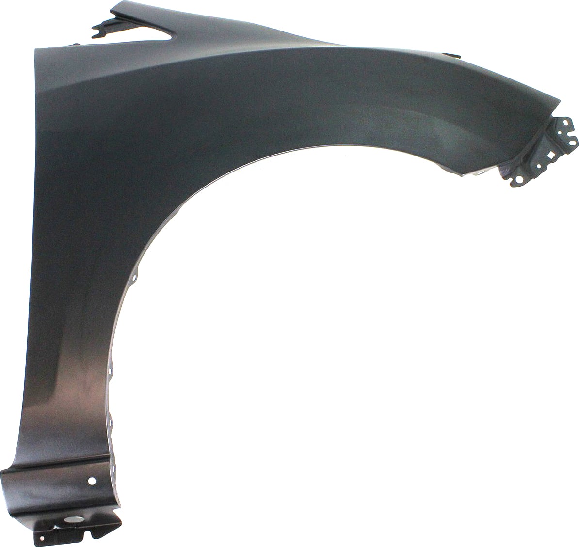 Front Fender for Mazda 5 2012-2017, Right (Passenger), Primed (Ready to Paint), Steel, with Rocker Molding Hole, Replacement