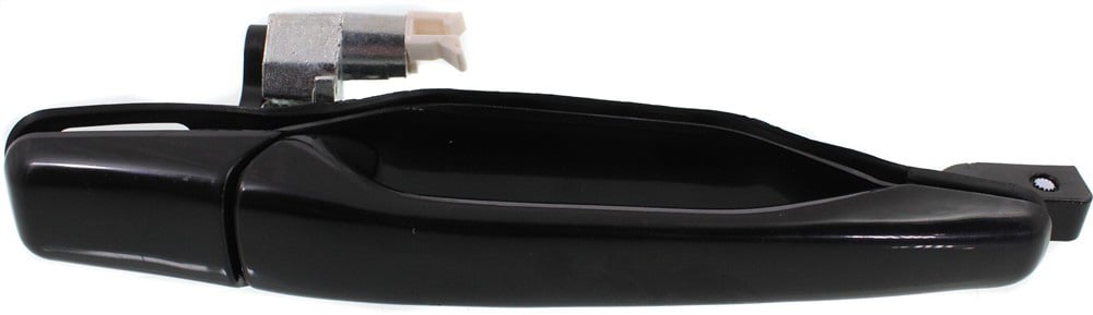 Rear Exterior Door Handle for Mitsubishi Lancer 2002-2007, Outlander 2003-2006, Right (Passenger), Smooth Black, Plastic, Replacement