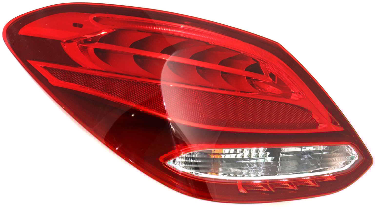 Tail Light Assembly for Mercedes-Benz C-Class Sedan 2015-2018, Left (Driver), Halogen, Without Premium Package, Compatible with Halogen Headlights, Replacement