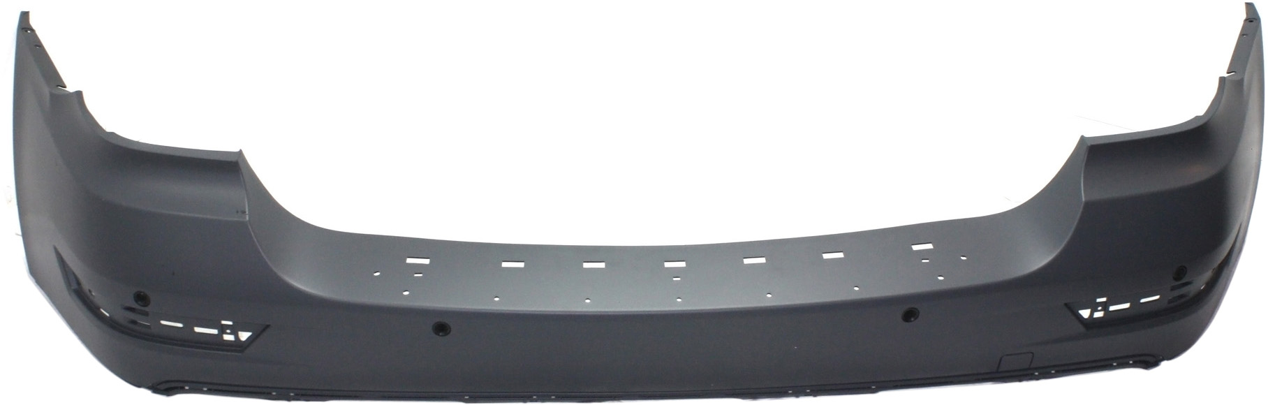 Rear Bumper Cover for Mercedes-Benz M-Class 2006-2011, Upper, Primed (Ready to Paint), with Sport Package, with Parktronic Holes, Excluding Hybrid Model, Replacement