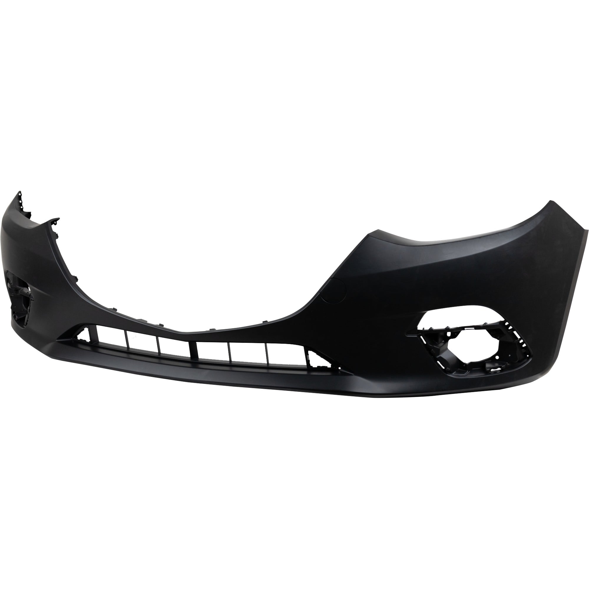 Front Bumper Cover for Mazda 3 Hatchback/Sedan (2014-2016), Primed (Ready to Paint), with Tow Hook Hole, Replacement (CAPA Certified)