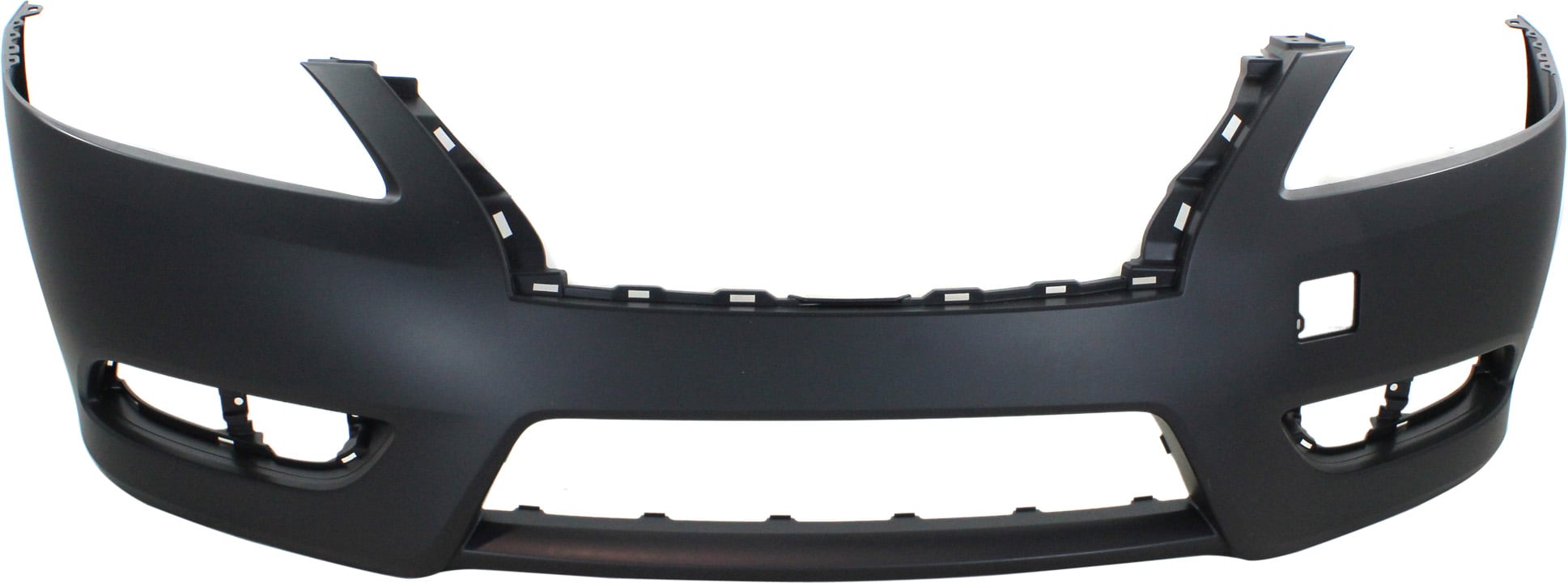 Front Bumper Cover for 2013-2015 Nissan Sentra, Standard Type, Primed (Ready to Paint), Suitable for S/SL/SV Models, Replacement (CAPA Certified)