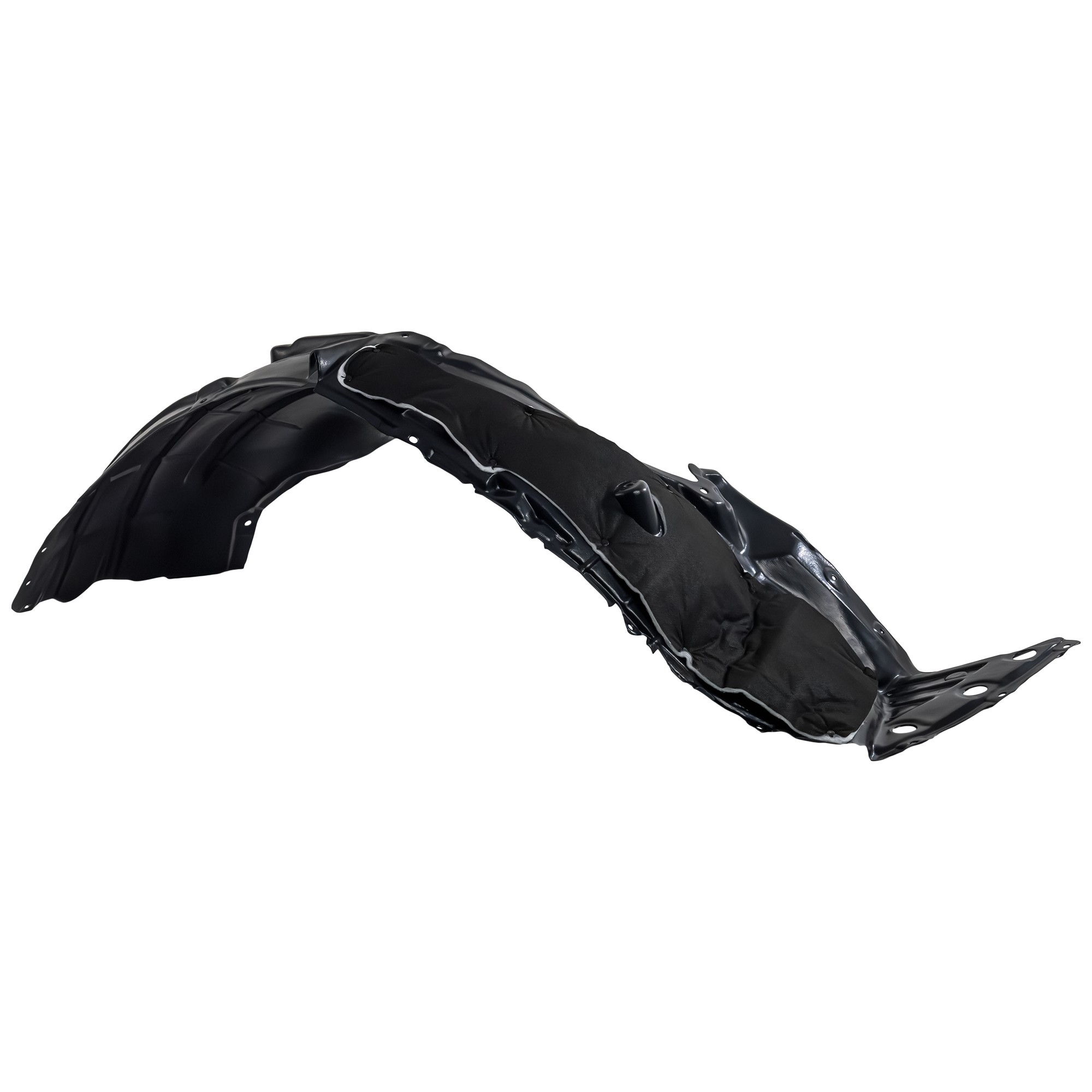 Front Fender Liner for Nissan Pathfinder 2013-2014, Right (Passenger) Side, Vacuum Form, with Extension Sheet, Not for Hybrid Model, Replacement