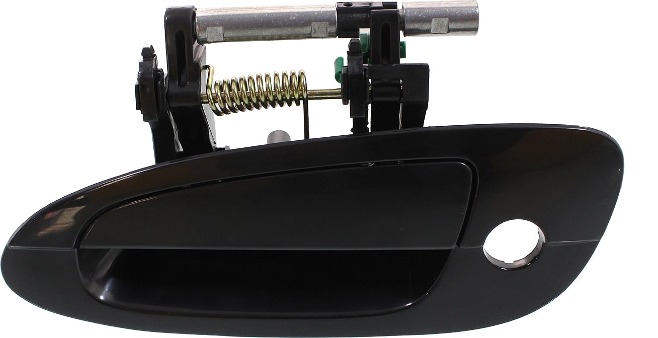 Front Exterior Door Handle for Nissan Altima 2002-2006, Smooth Black, Left (Driver) Side, with Keyhole, Replacement