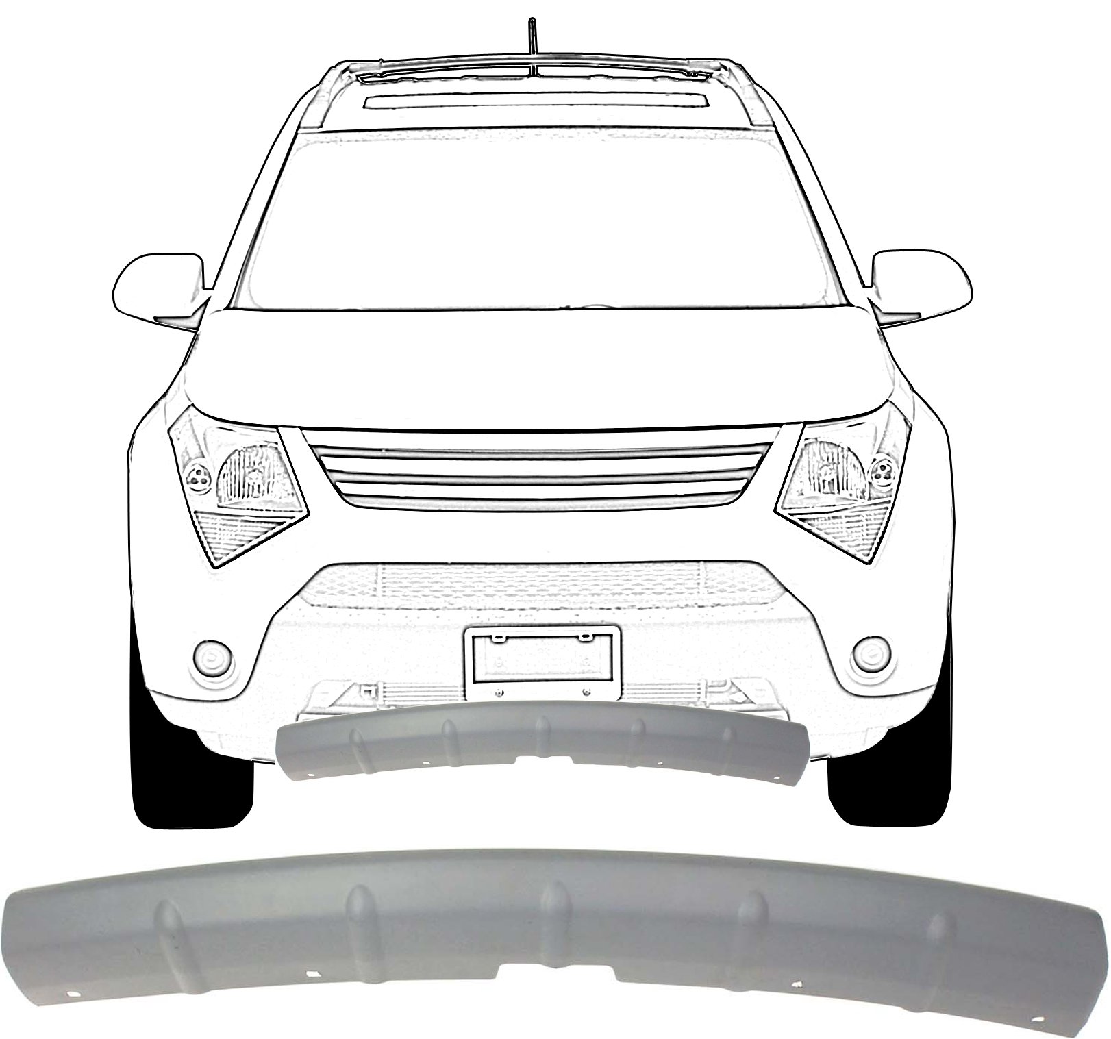 Front Bumper Grille for Suzuki XL-7 2007-2009, Replacement