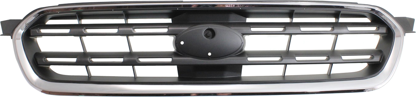 Grille for Subaru Outback 2005-2007, Chrome Shell/Black Insert, Replacement