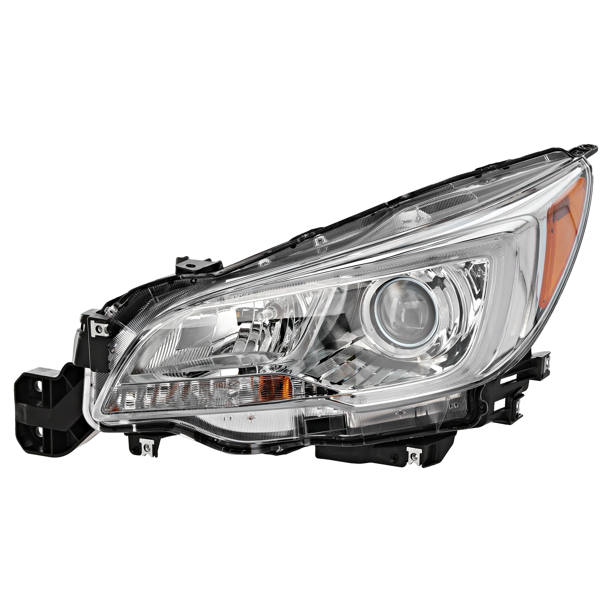 Headlight Assembly for Subaru Legacy/Outback 2015-2017, Left (Driver), Halogen, Chrome Interior, Replacement