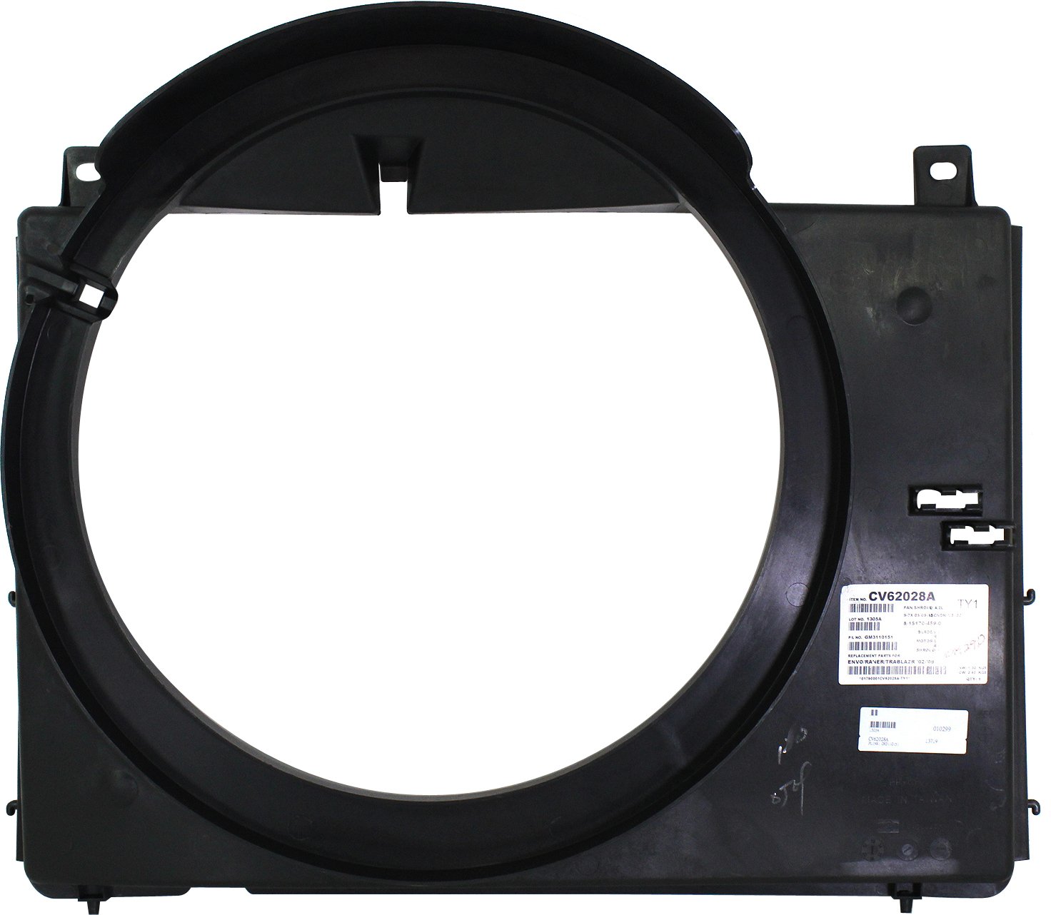 Radiator Fan Shroud for Chevrolet Trailblazer 2002-2009, 4.2 Liter Engine, Replacement