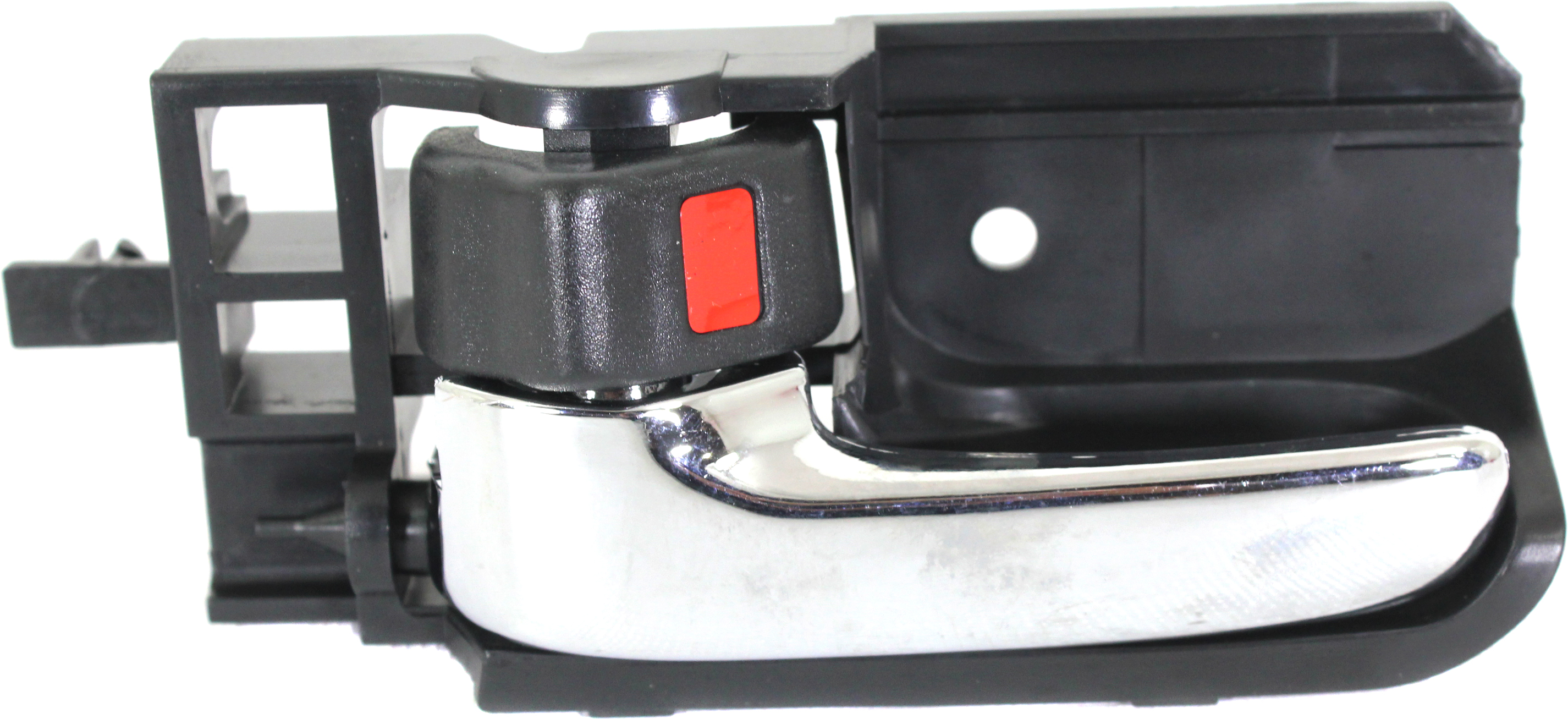 Front Interior Door Handle for Toyota Corolla/Matrix 2003-2008, Tacoma 2005-2012, Left (Driver), Chrome Lever+Black Bezel, Replacement