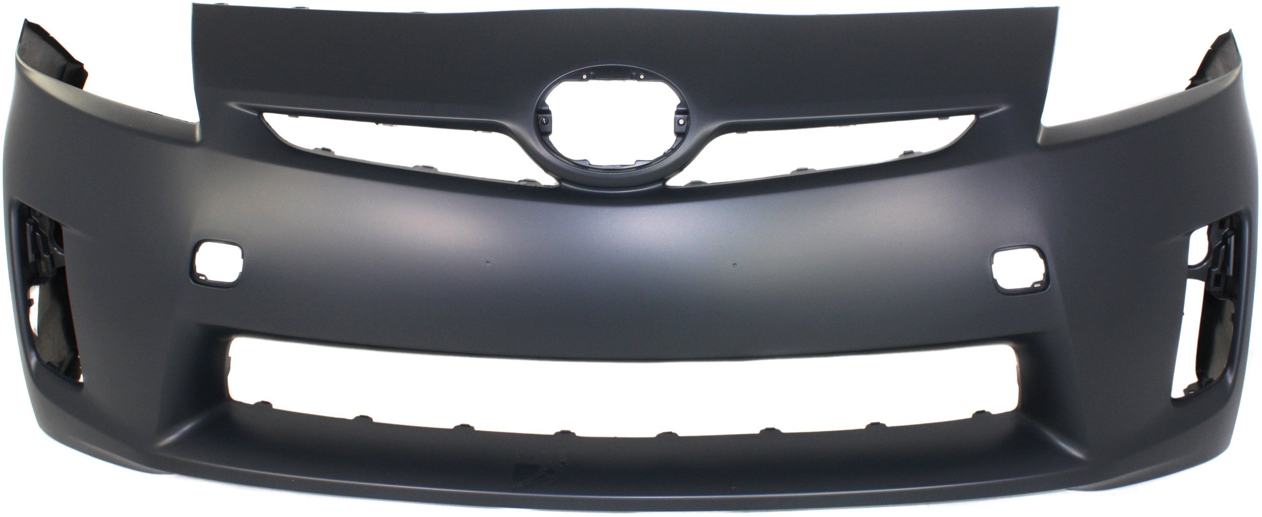 Front Bumper Cover for 2010-2011 Toyota Prius, Primed (Ready to Paint), with Halogen Headlights, without Pre-Collision System, Replacement