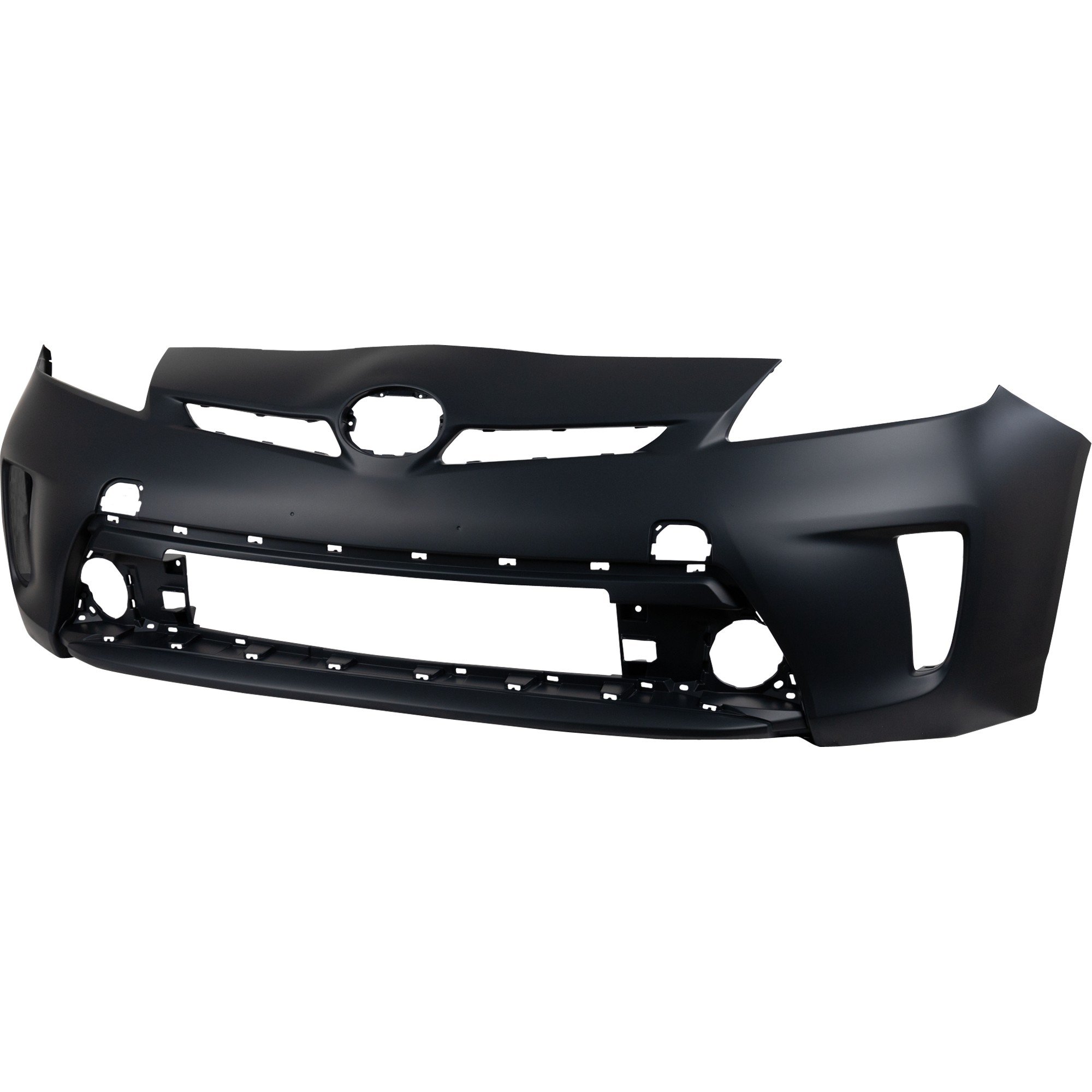 Front Bumper Cover for Toyota Prius/Prius Plug-In 2012-2015, Primed (Ready to Paint), without Headlight Washer Holes, (Plug-In Models Halogen Headlights) Replacement