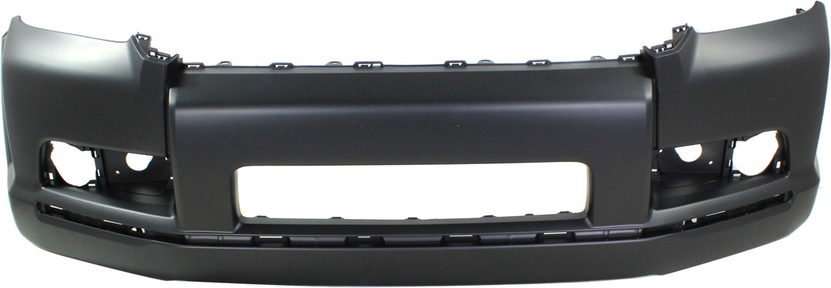 Front Bumper Cover for Toyota 4Runner 2010-2013 Limited Model, Primed (Ready to Paint), with Chrome Trim and Molding Hole, Replacement