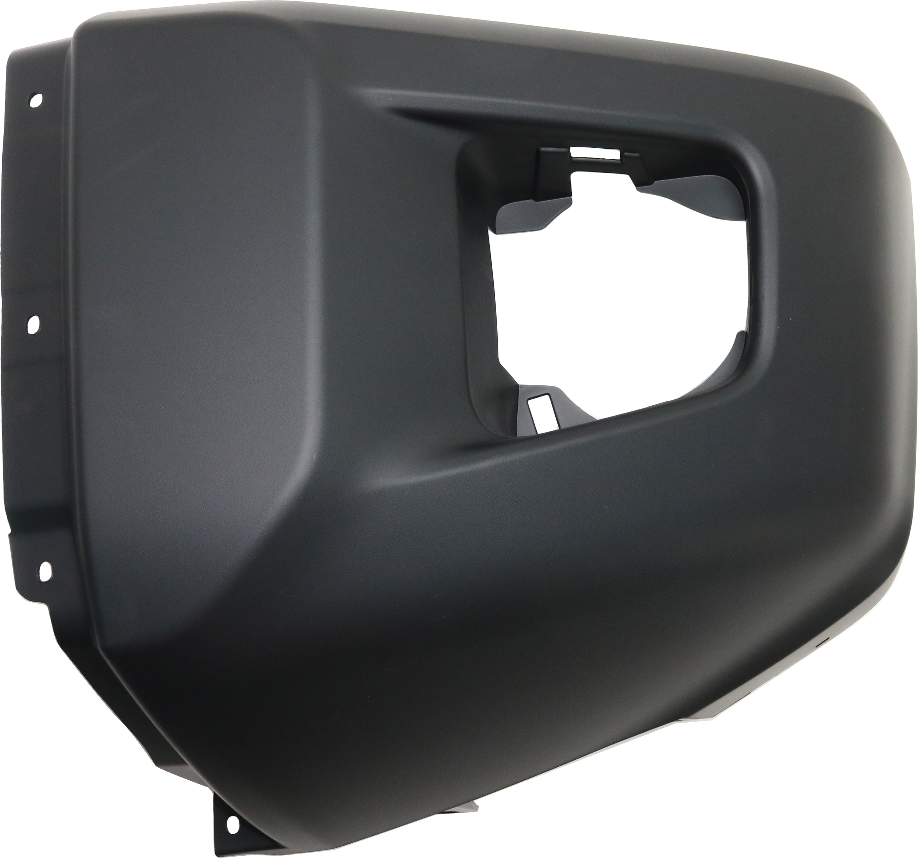 Front Bumper End for Toyota Tundra 2014-2021, Left (Driver) Side, Textured, Without Park Assist Sensor Holes, Replacement (CAPA Certified)