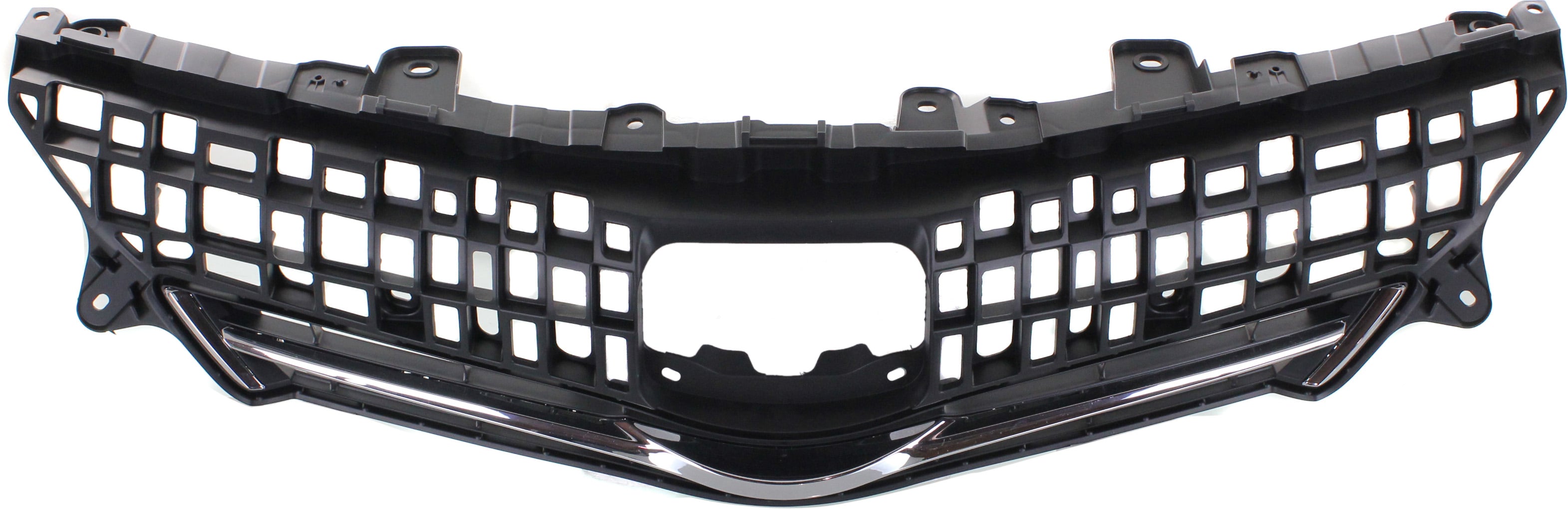 Grille for Toyota Prius V 2012-2014, Gray Shell and Insert with Chrome Molding, Replacement