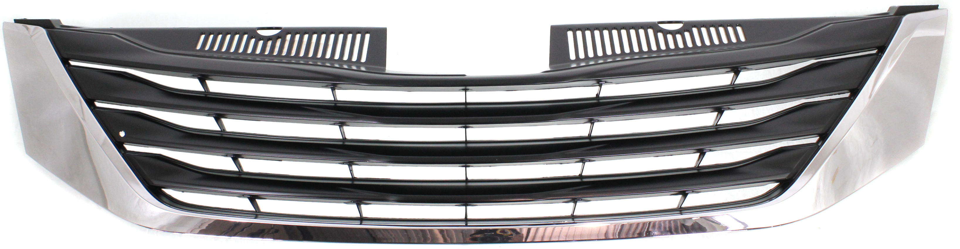 Grille for Toyota Sienna 2011-2017, Chrome Shell with Black Insert, LE Model, without Radar Cruise Control, Replacement (CAPA Certified)