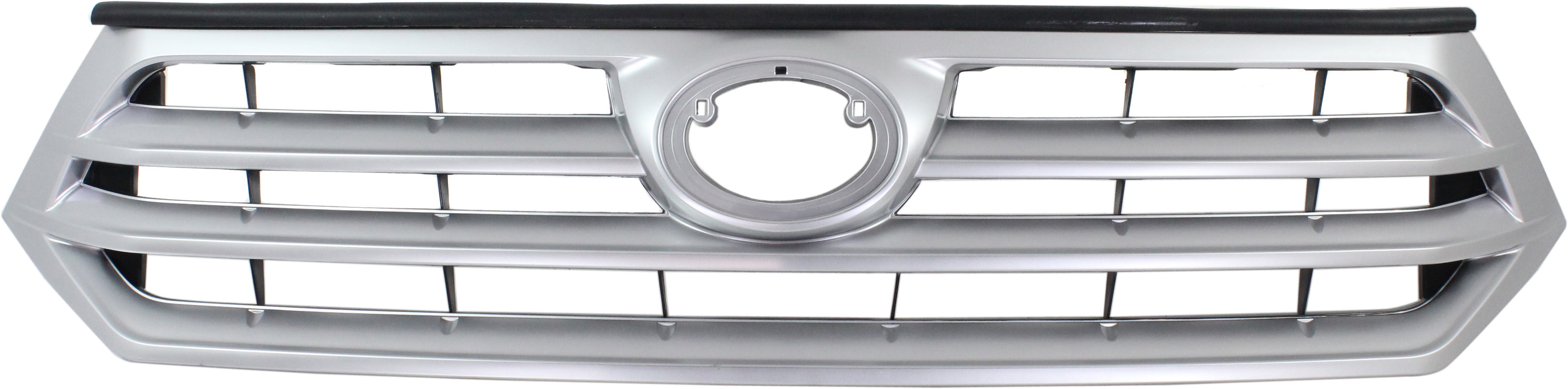 Grille for Toyota Highlander 2011-2013, Painted Silver Shell and Insert, Excludes Hybrid Model, Replacement