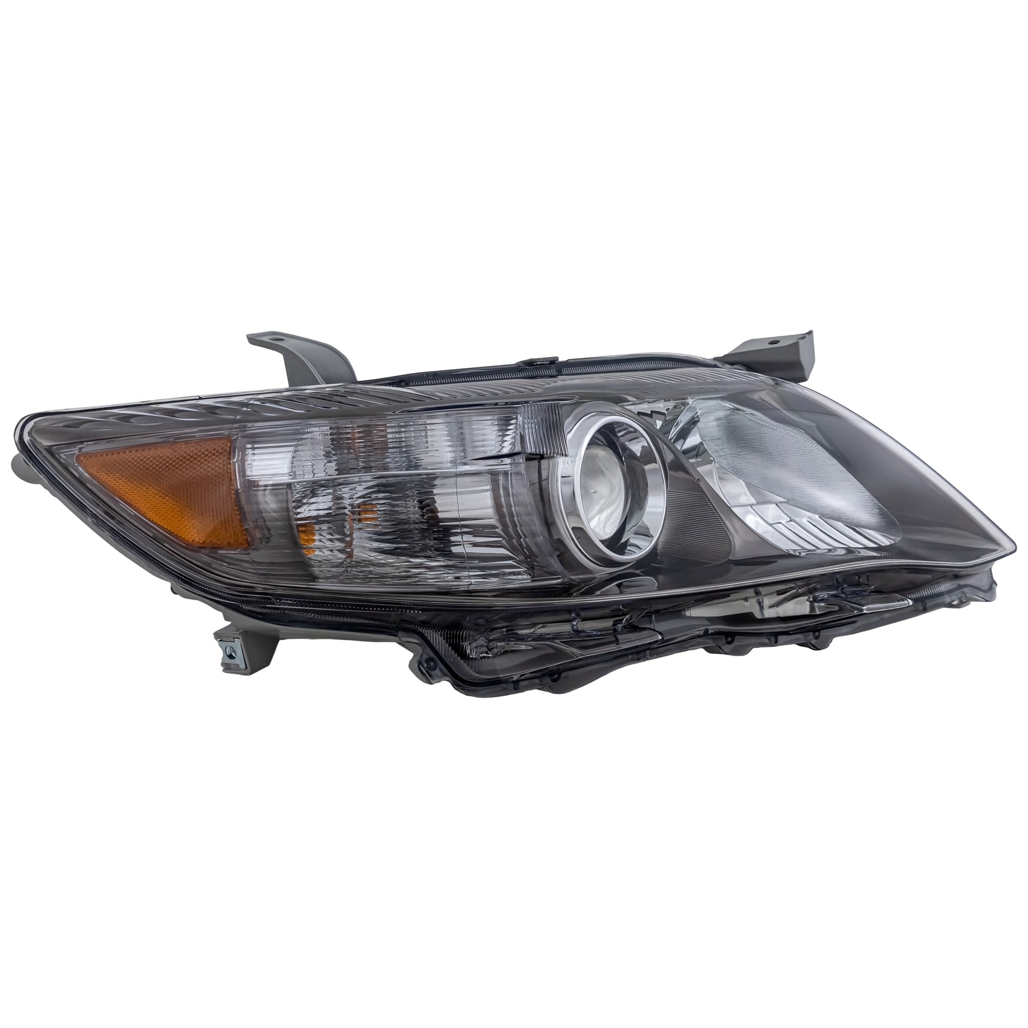 Headlight Assembly for 2010-2011 Toyota Camry SE Model, Right (Passenger), Halogen, with Chrome Interior, USA Built Vehicle, Replacement