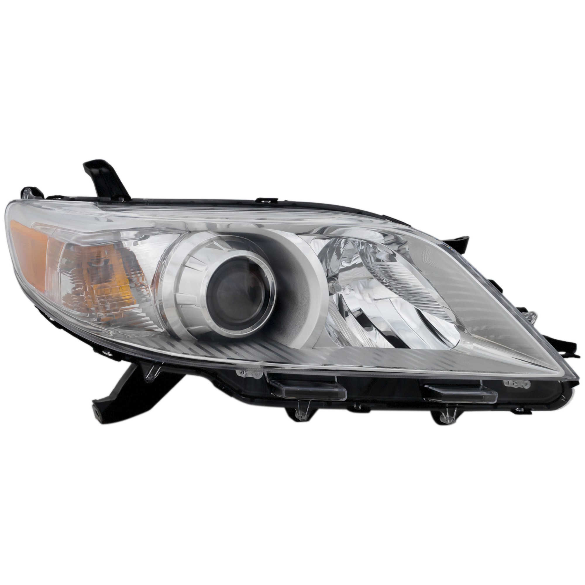 Headlight Assembly for Toyota Sienna 2011-2020, Right (Passenger), Halogen, Without LED Daytime Running Light, Excludes SE Model, Replacement