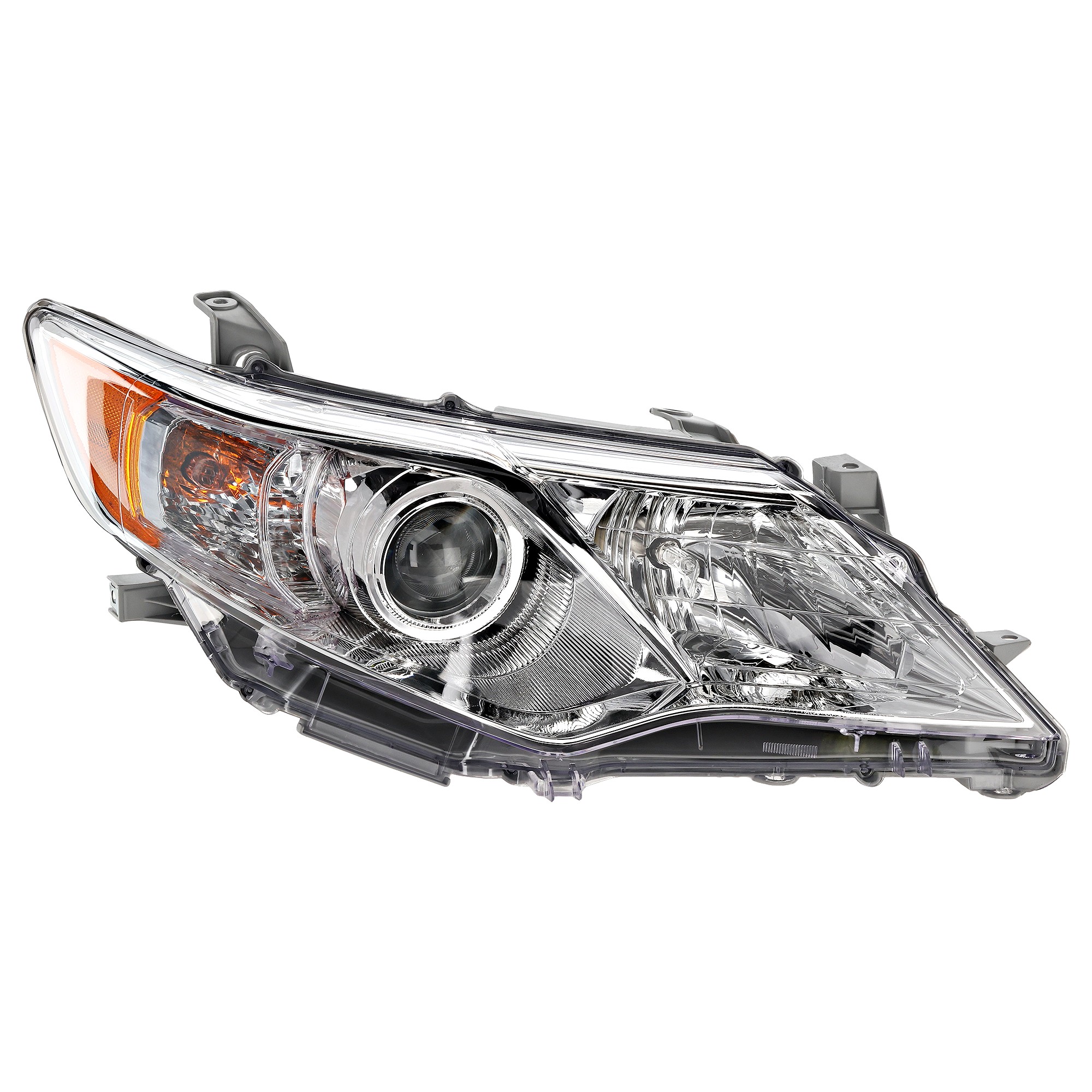 Headlight Assembly for Toyota Camry 2012-2014 Right (Passenger), Halogen Light, fits L/LE/XLE/Hybrid Models, Replacement