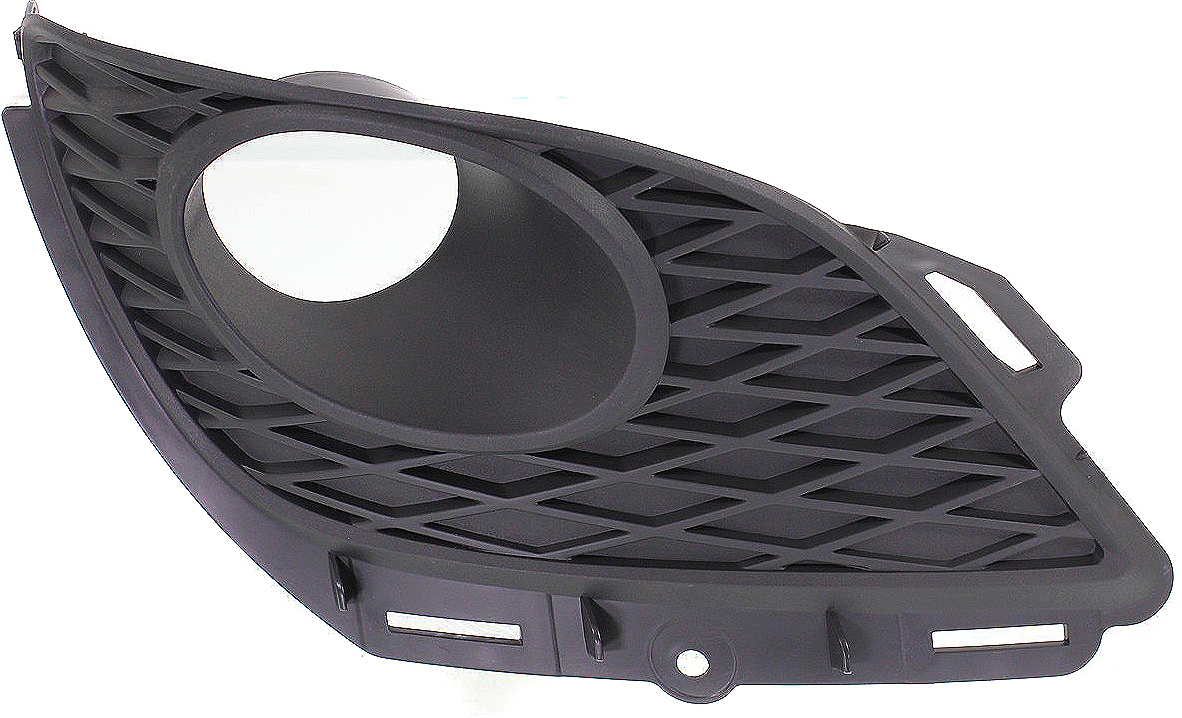 Front Fog Light Molding for Toyota Matrix 2009-2010, Right (Passenger) Side, Textured, with Fog Light Hole, with Spoiler Type, Replacement