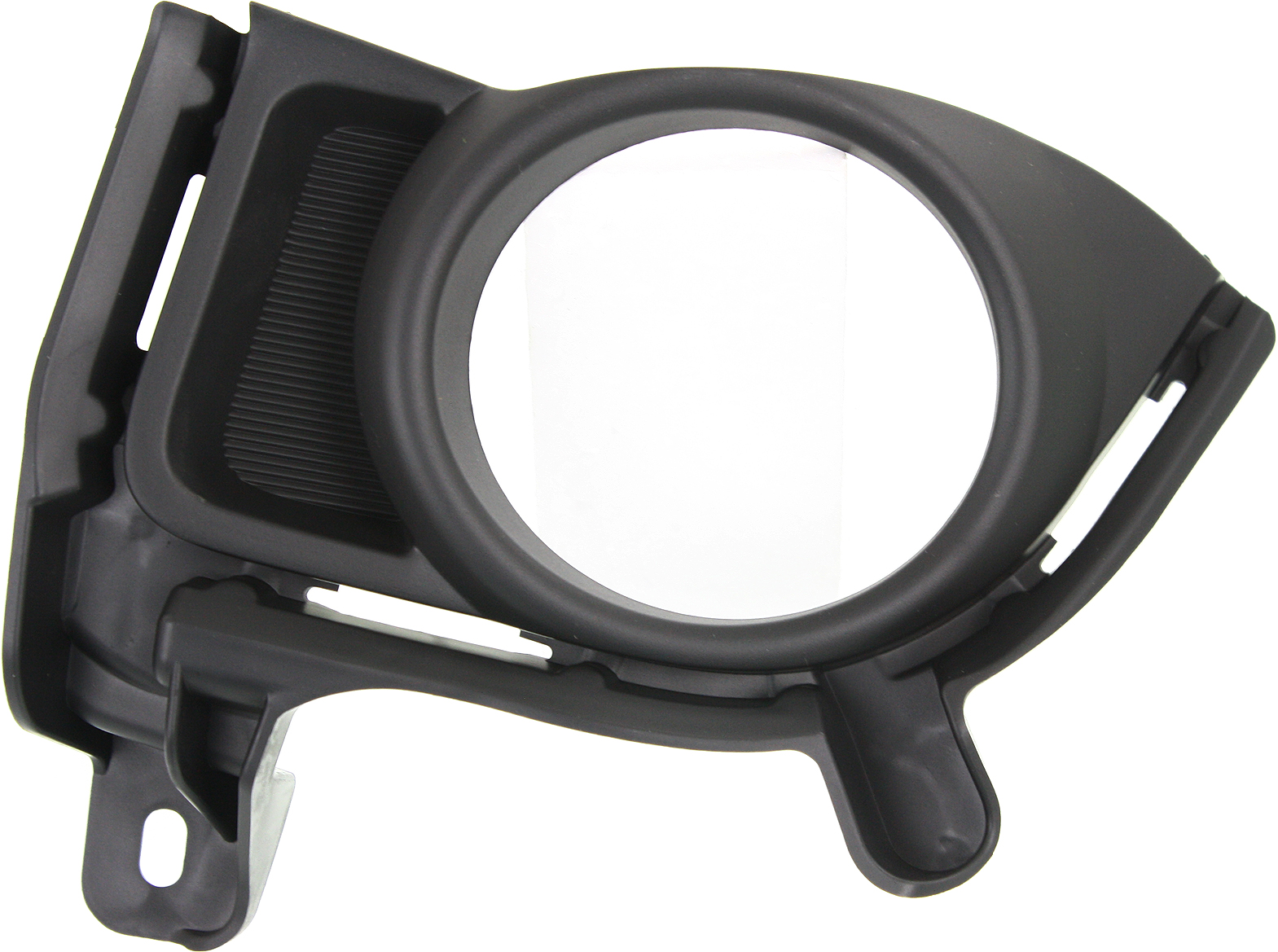 Front Fog Light Molding for Toyota Highlander 2014-2016, Right (Passenger) Side, Textured Black with LED Daytime Running Light, Replacement