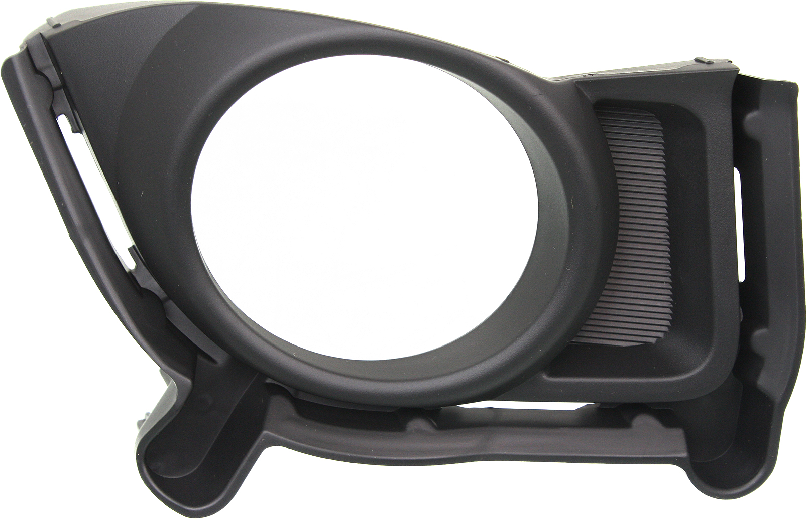 Front Fog Light Molding for 2014-2016 Toyota Highlander, Textured Black, Left (Driver) Side, with LED Daytime Running Light, Replacement