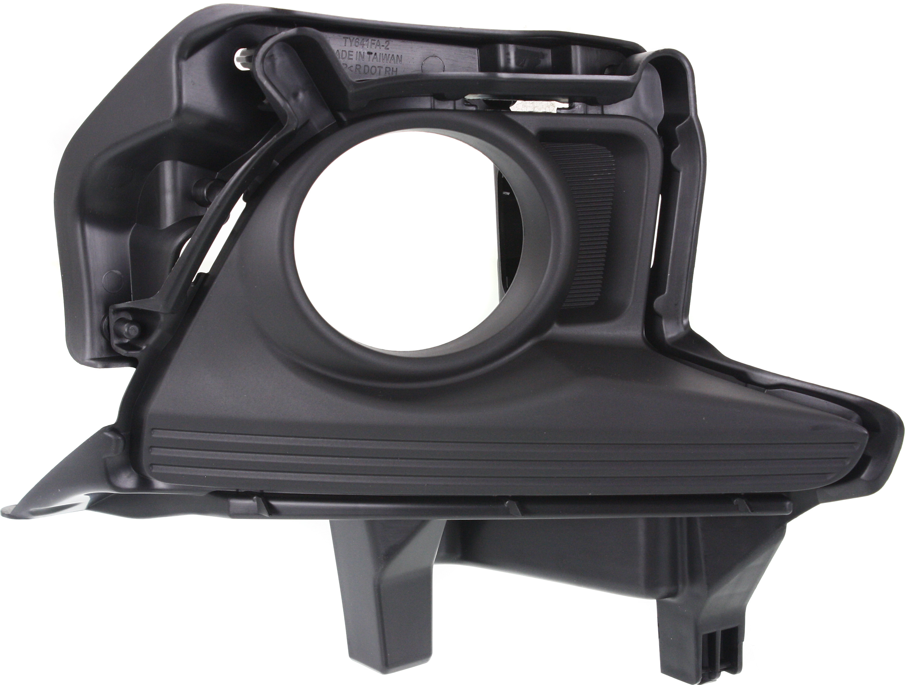 Front Fog Light Molding for Toyota Highlander 2014-2016, Right (Passenger), Textured Black, Without LED Daytime Running Light, Replacement