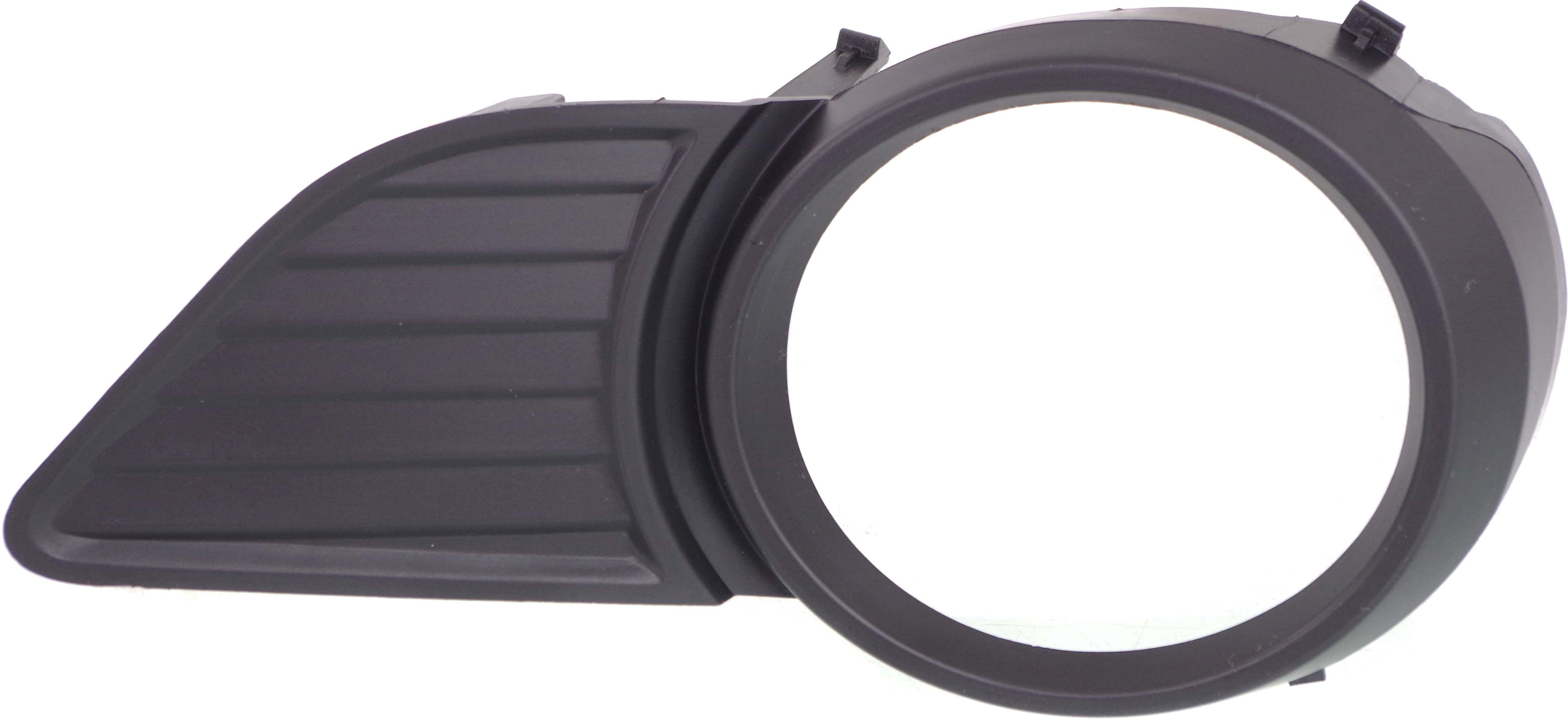 Front Fog Light Molding for Toyota Sienna 2011-2017, Right (Passenger), Black without Chrome Trim and Park Distance Control Sensor Holes, Base/LE/XLE Models, Replacement