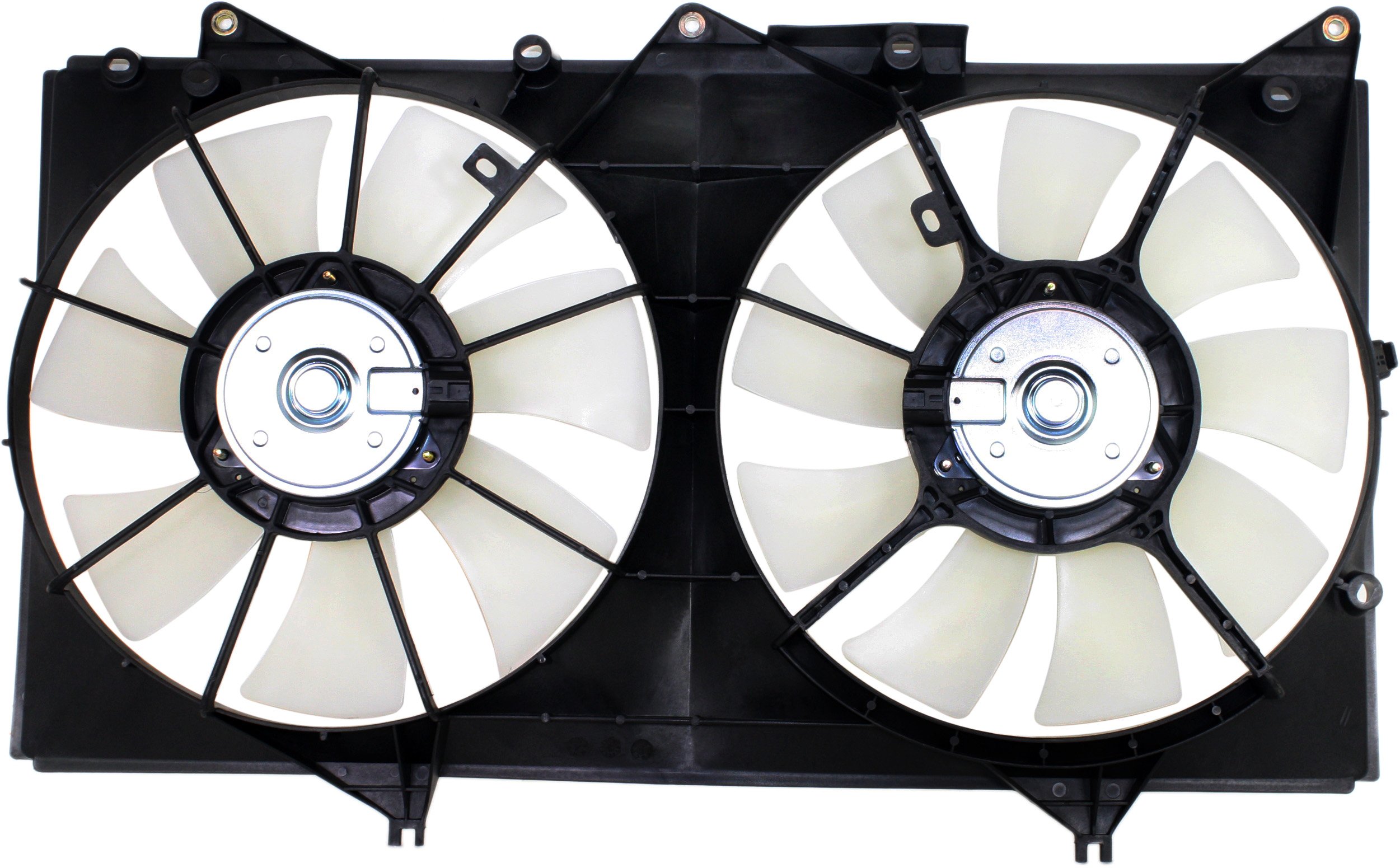 Radiator Fan Assembly for Toyota Camry (2002-2006), Lexus ES300 (2002-2003), ES330 (2004-2006), Dual Type, 6 Cylinder, with Blades marked 342 and 343, Replacement