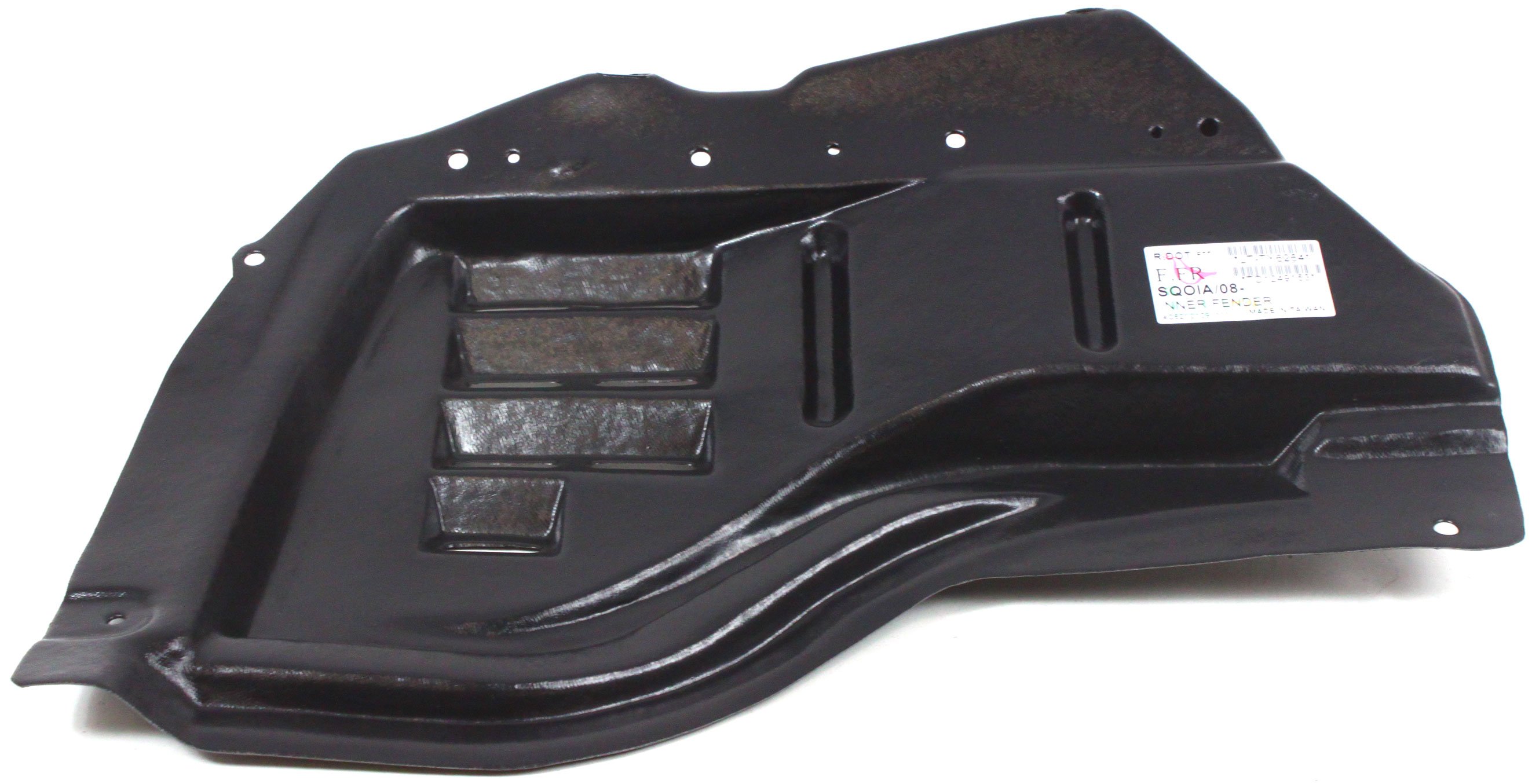 Front Fender Liner Extension for Toyota Sequoia 2008-2022, Right (Passenger) Side, Front Section, Vacuum Formed Plastic, Replacement