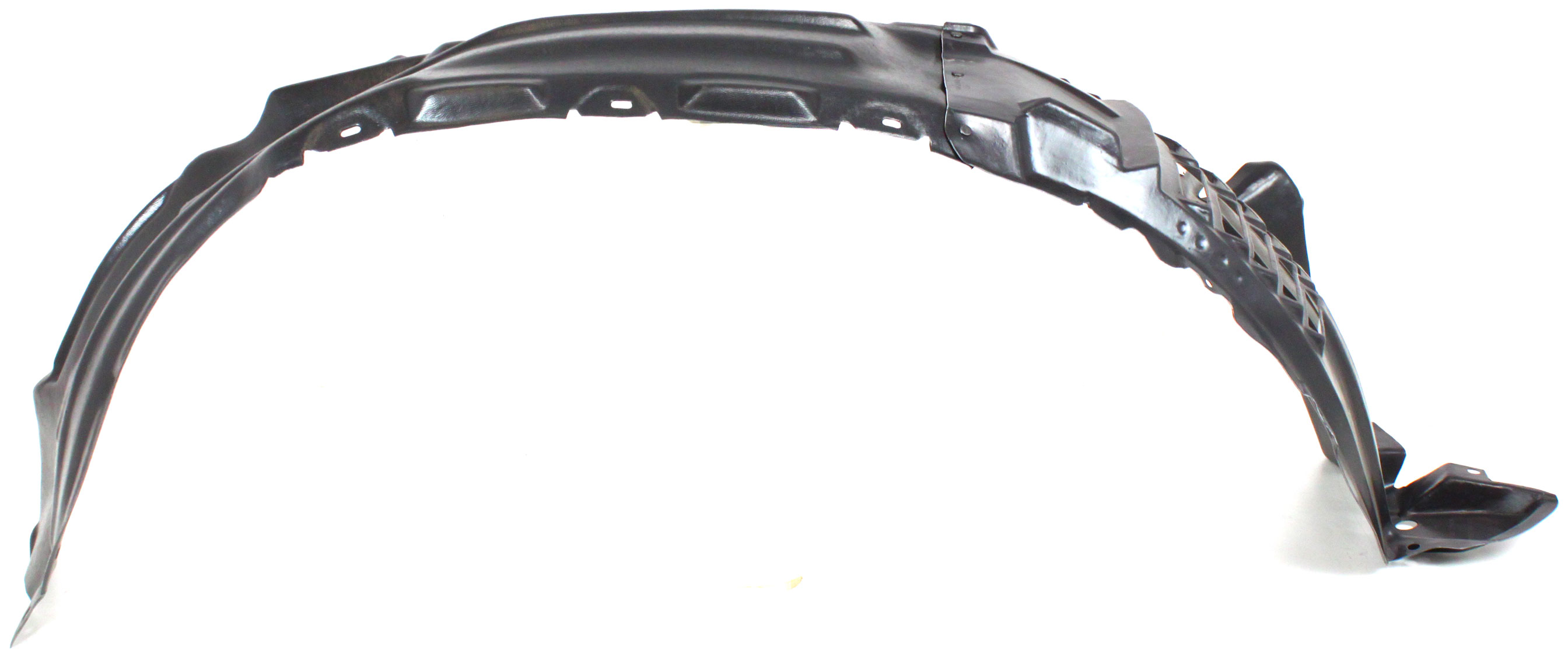 Front Fender Liner for Toyota Land Cruiser 2008-2010, Right (Passenger) Side, Plastic, Vacuum Form, Rear Section, Suitable up to April 2010, Replacement